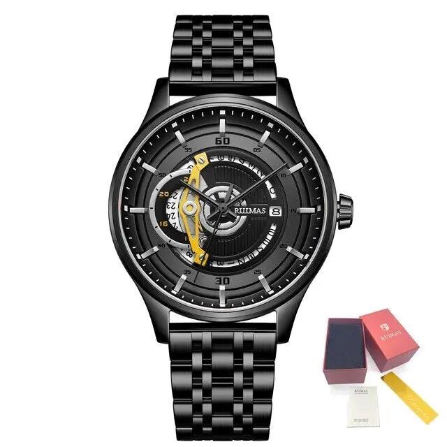 RUIMAS Luxury Business Watches for Mens Fashion Stainless Steel Automatic Mechanical Watch Waterproof Date Wristwatch Clock 6786 by MEGIR WATCH GROUP