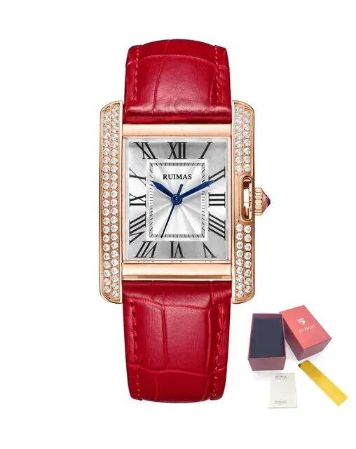 RUIMAS Fashion Automatic Mechanical Watch for Women Luxury Leather Ladies Wristwatch Waterproof Female Clock Reloj Mujer 6773 by MEGIR WATCH GROUP