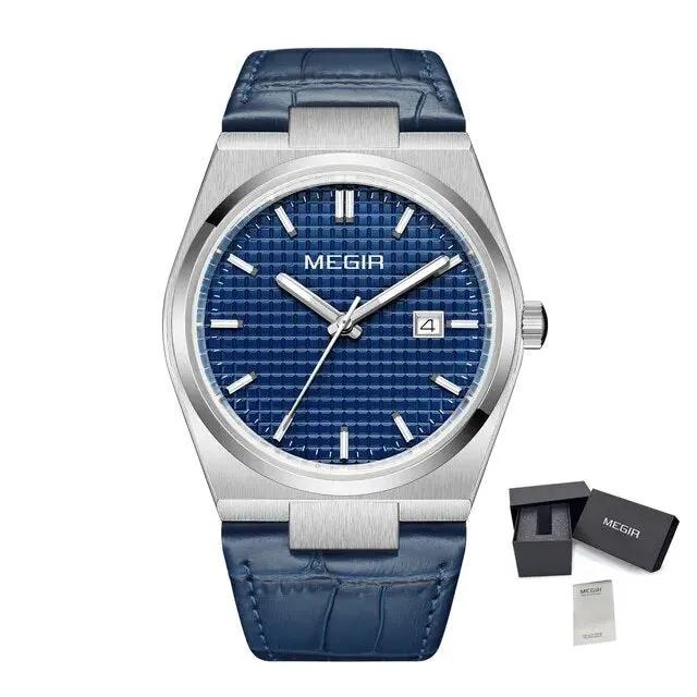 MEGIR Watches for Men Fashion Business Men's Wrist Watch Waterproof Leather Quartz Sport Wristwatch Date Clock Reloj Hombre 8406 by MEGIR WATCH GROUP