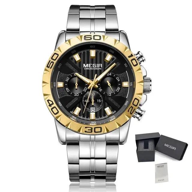 MEGIR Watches Business Mens Watches Top Brand Luxury Quartz Casual Wristwatch Date Clock Waterproof Wrist Watch Chronograph 2087 by MEGIR WATCH GROUP