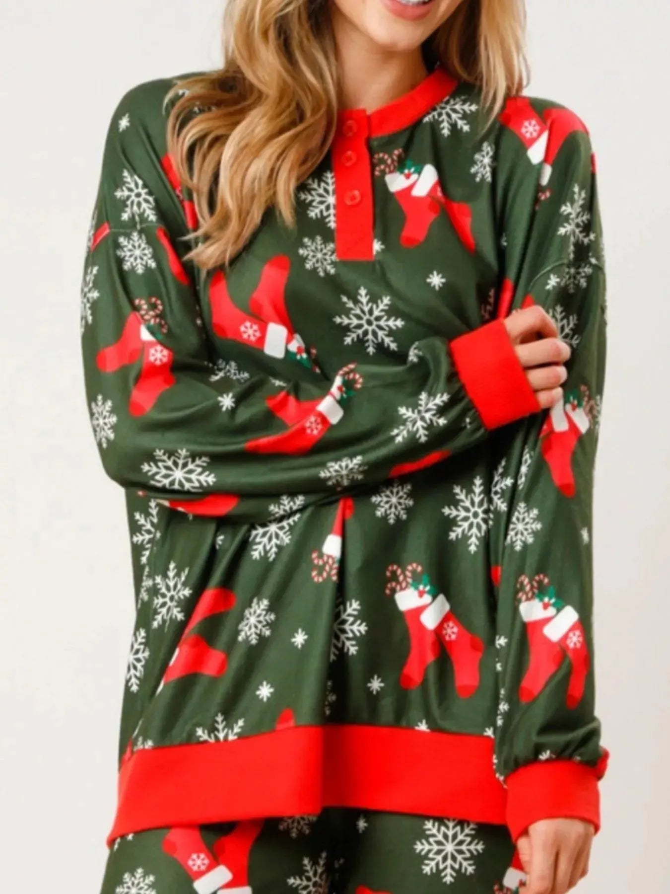 Christmas Long Sleeve Top and Pants Lounge Set by Partner Label