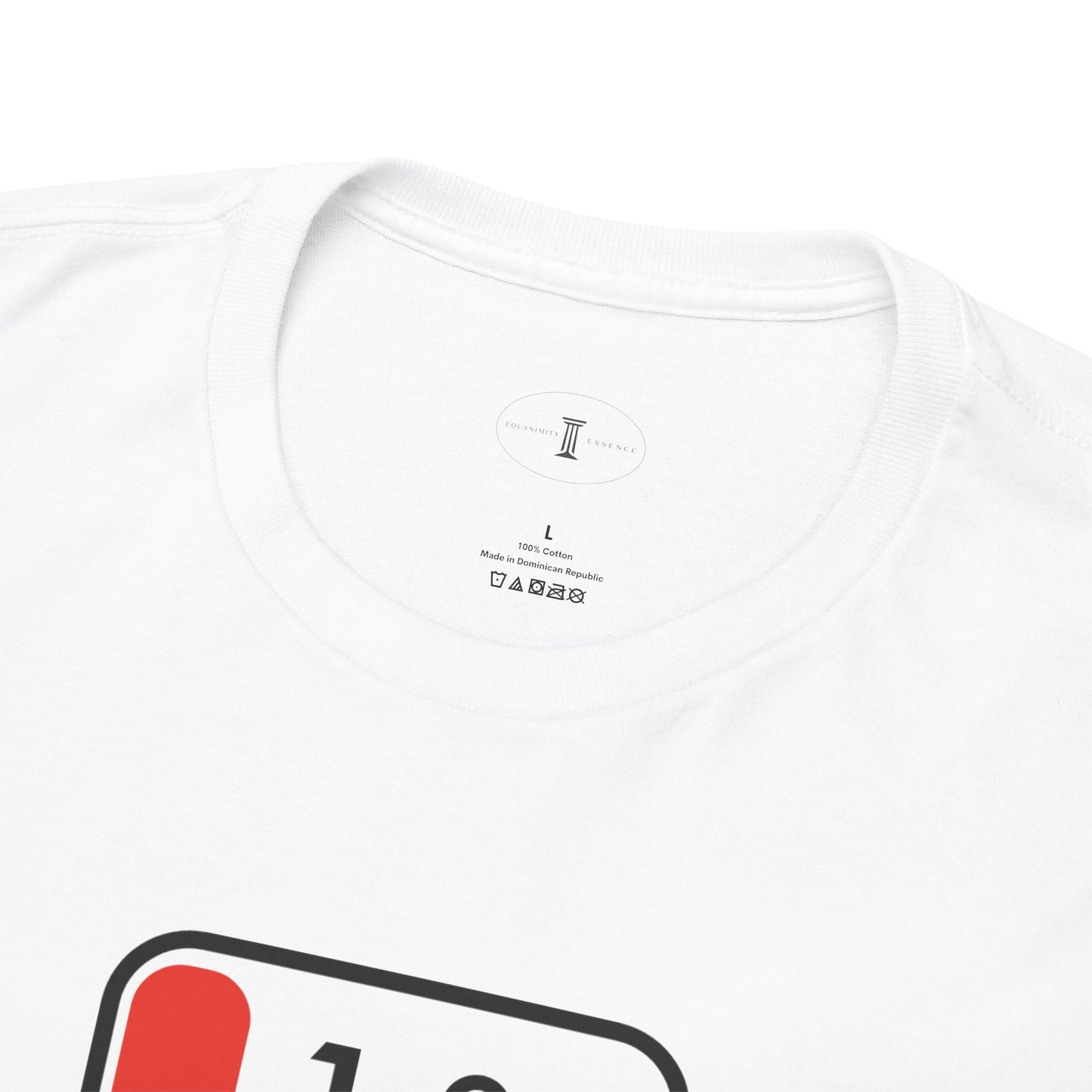 Low Battery Graphic T Shirt | Minimalist Battery Icon Unisex Casual Tee