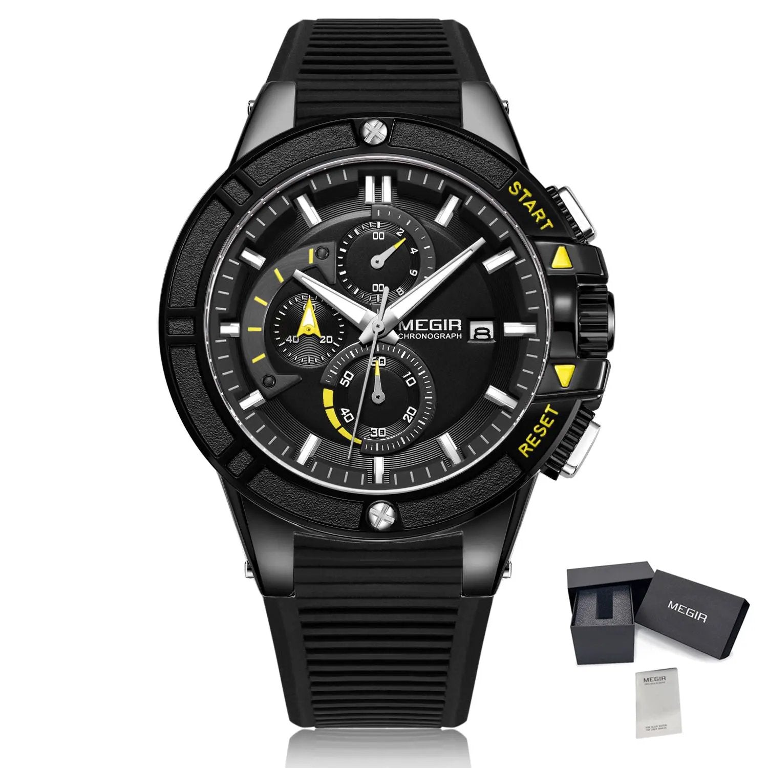 MEGIR Quartz Watches for Men Luxury Sport Military Wristwatches Waterproof Man Clock Date Chronograph Relogio Masculino 2095 by MEGIR WATCH GROUP