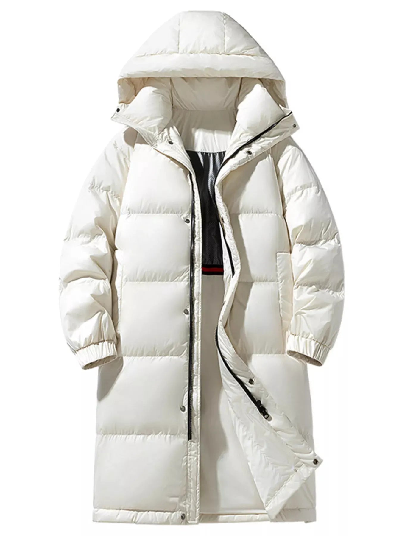 Men's Full Size Longline Hooded Down Coat Plus Size by Partner Label