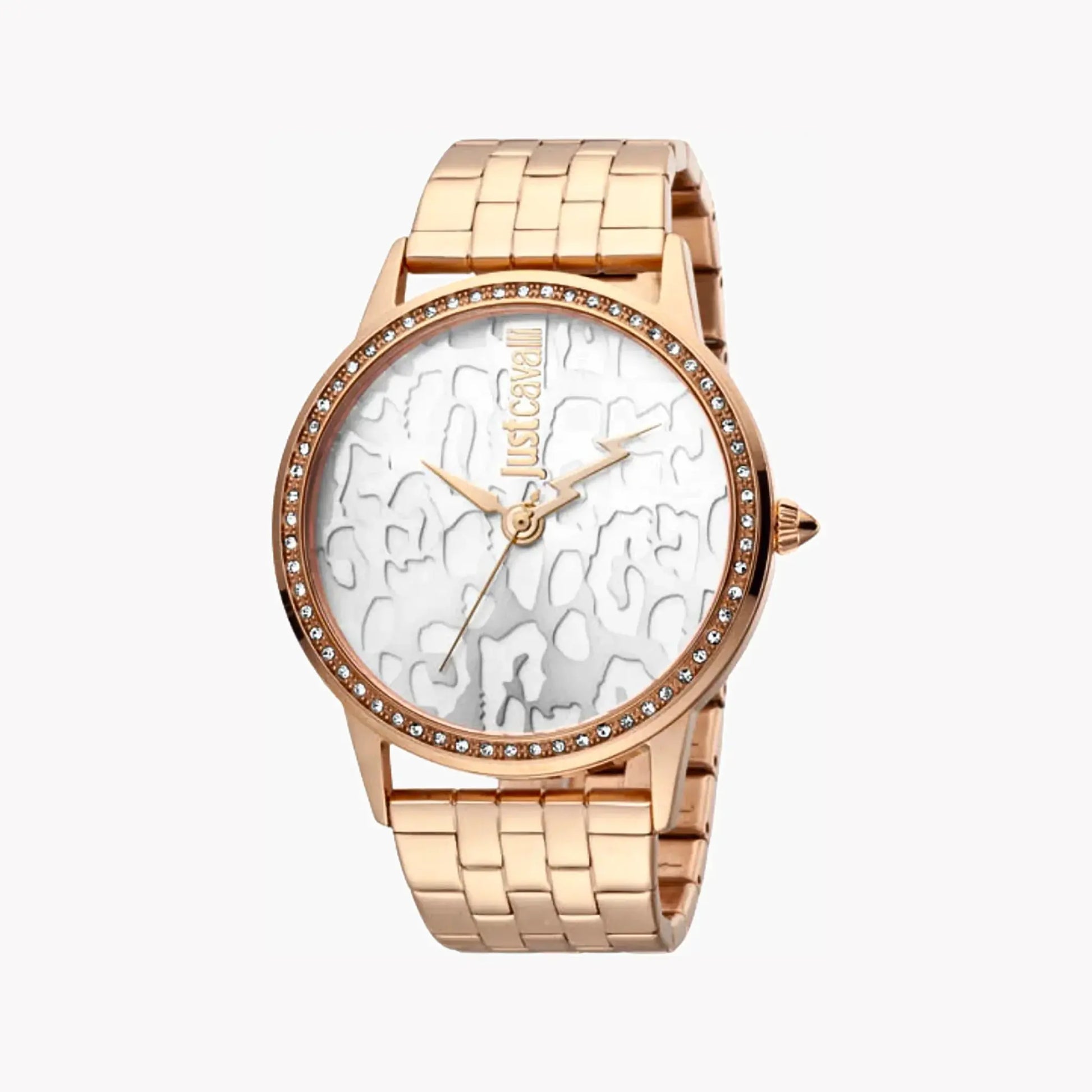 Just Cavalli Women's Rose Gold Watch, Silver Dial | Jc1l094m0075 by JUST CAVALLI