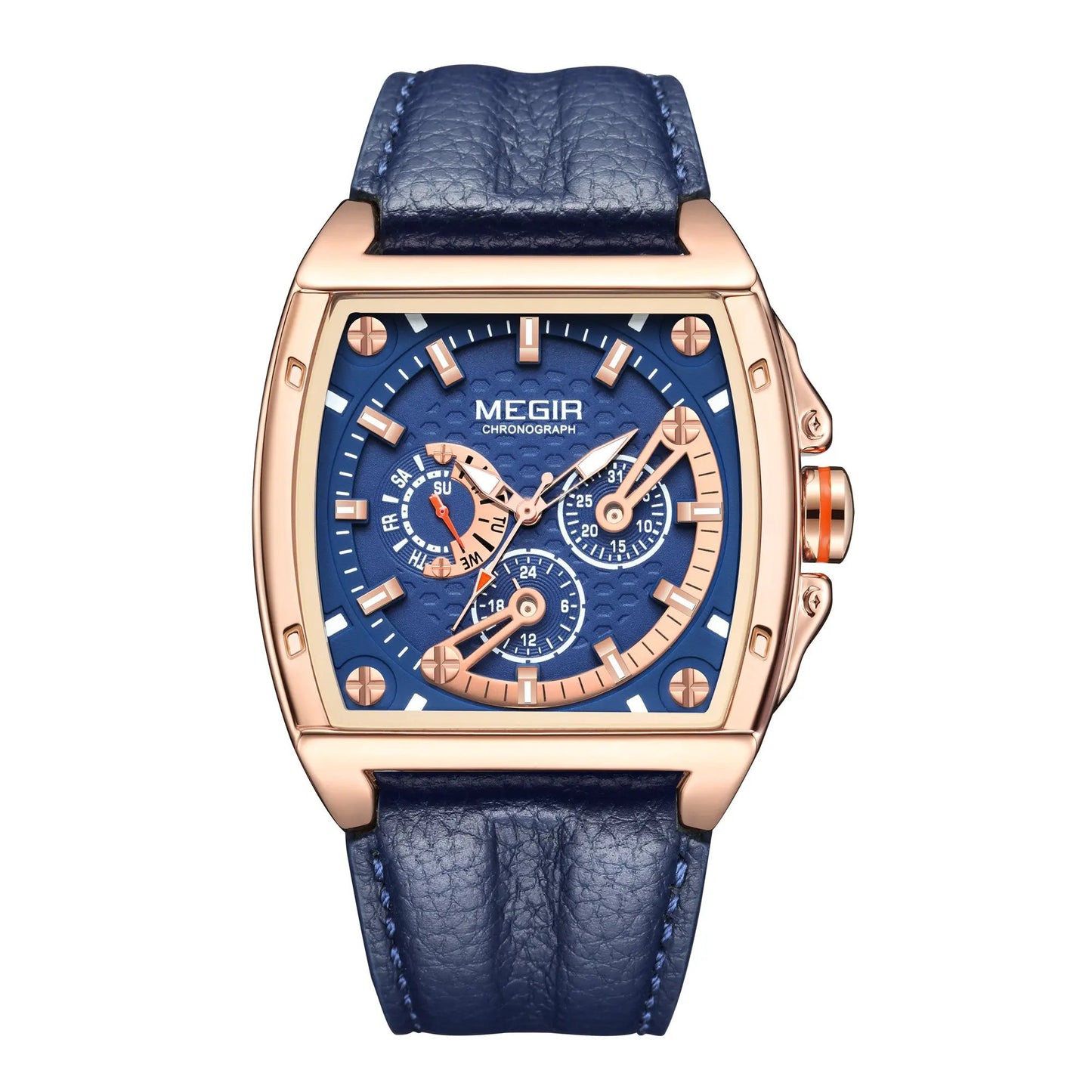 MEGIR Fashion Mens Watches Brand Luxury Waterproof Military WristWatch Leather Sport Quartz Date Weeds Clock Reloj Hombre 2204 by MEGIR WATCH GROUP