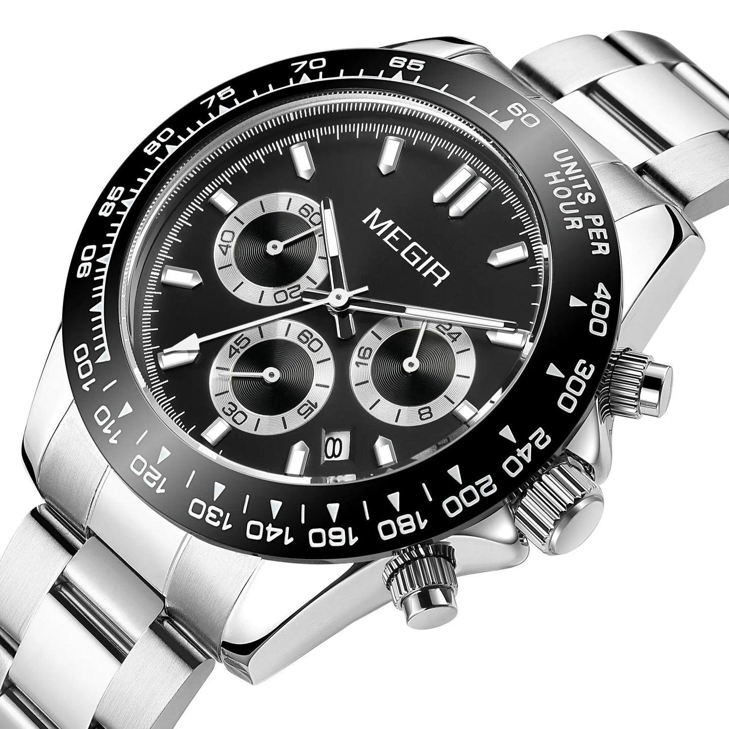 MEGIR Fashion Men Business Watches Stainless Steel Quartz Watch Luxury Casual Sport Wristwatch Waterproof Clock Reloj Hombre 8104 by MEGIR WATCH GROUP