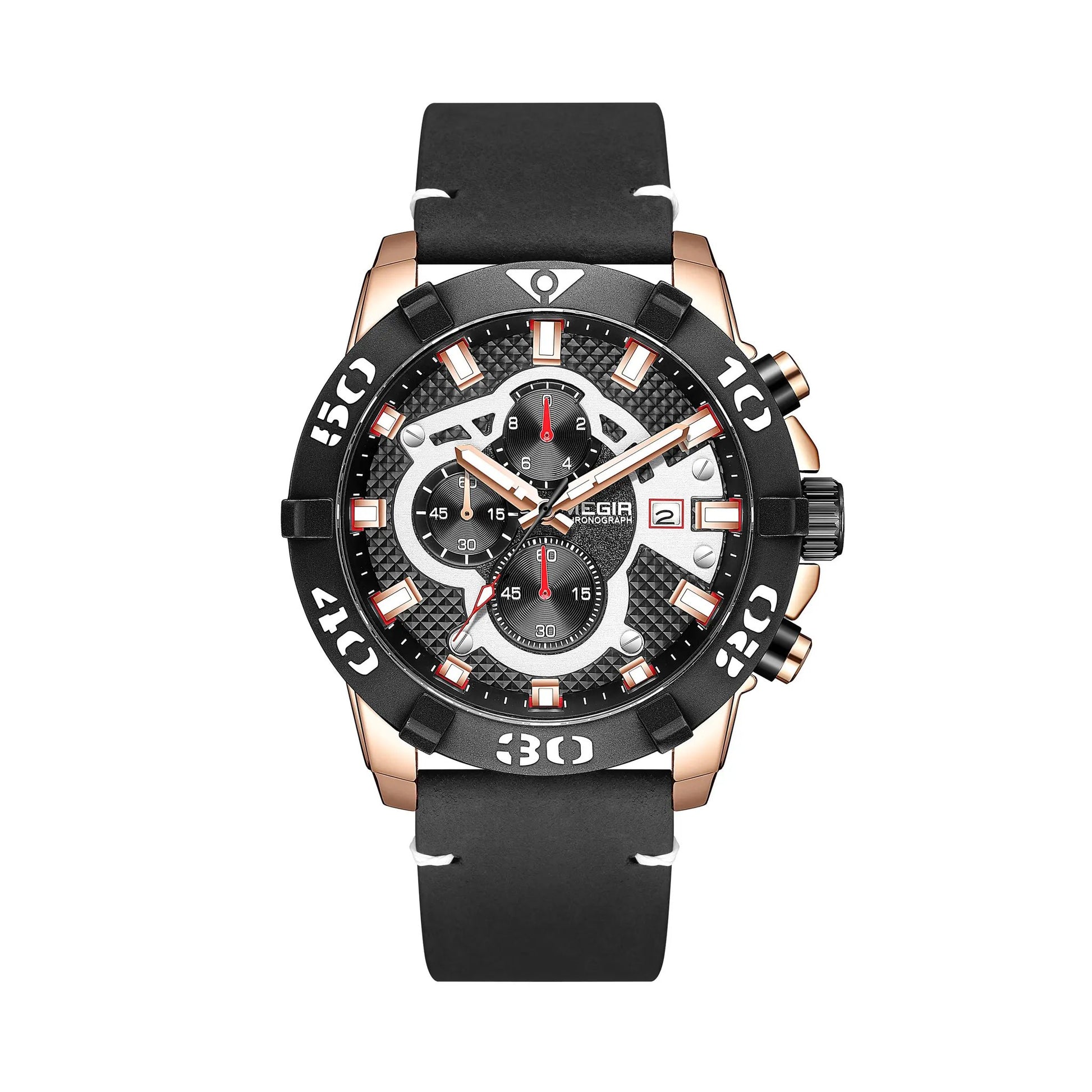 MEGIR Men Watches Fashion Luxury Big Dial Sports Watches Waterproof Quartz Wristwatch Chronograph Man Casual Luminous Clock 2136 by MEGIR WATCH GROUP