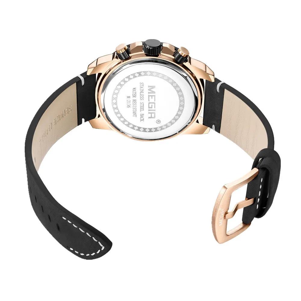 MEGIR Men Watches Fashion Luxury Big Dial Sports Watches Waterproof Quartz Wristwatch Chronograph Man Casual Luminous Clock 2136 by MEGIR WATCH GROUP