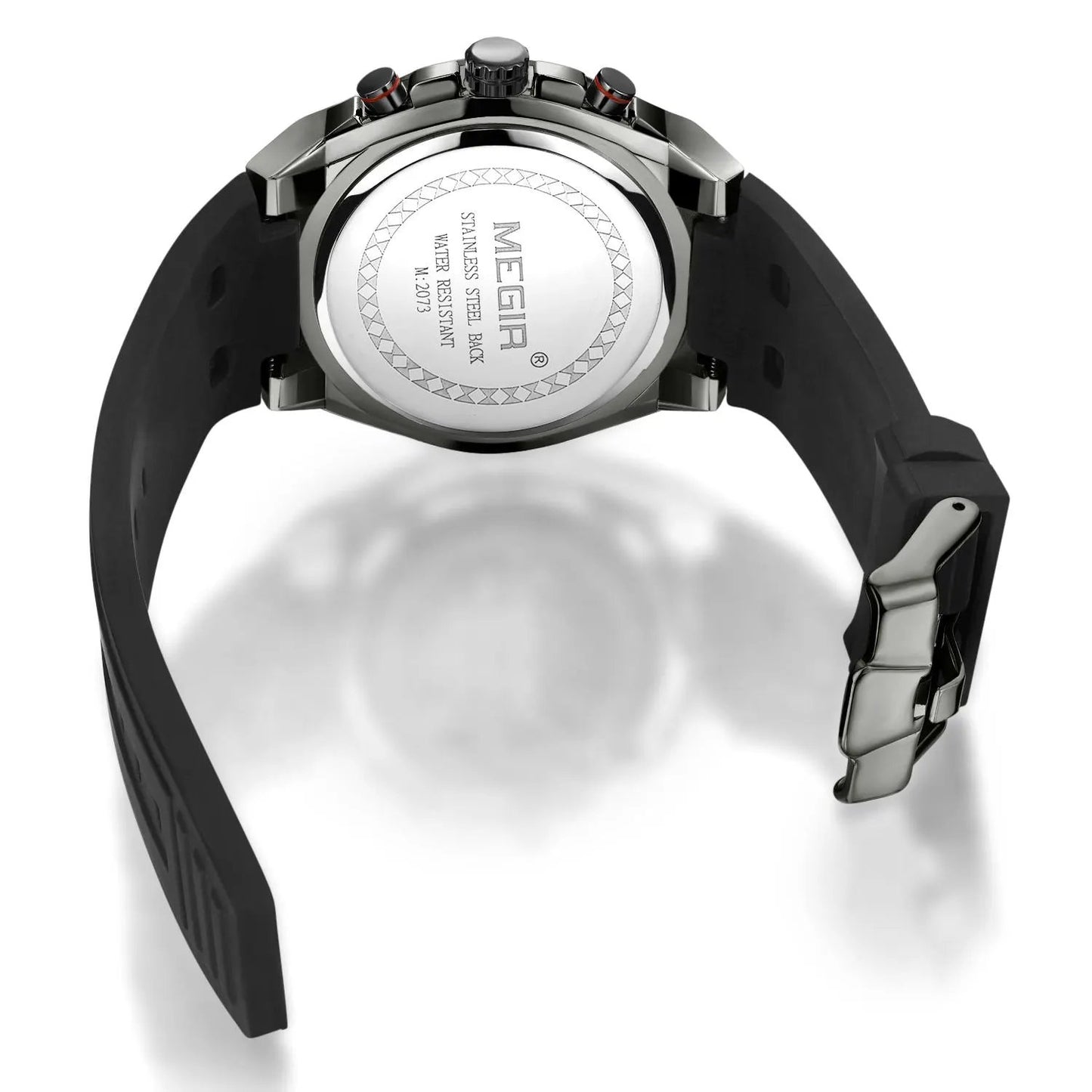 MEGIR Mens Watches Silicone Quartz Wrist Watch Chronograph Fashion Sport Business Wristwatch Luminous Male Clock Montre Homme 2073 by MEGIR WATCH GROUP