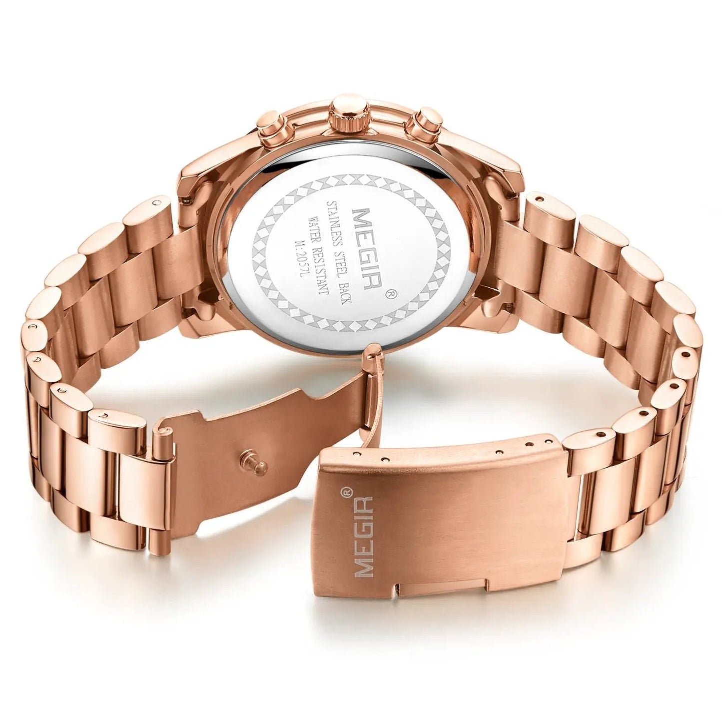 MEGIR Luxury Elegant Women Watch Stainless Steel Ladies Quartz Wristwatch Fashion Female Watches Casual Femme Relogio 2057 by MEGIR WATCH GROUP