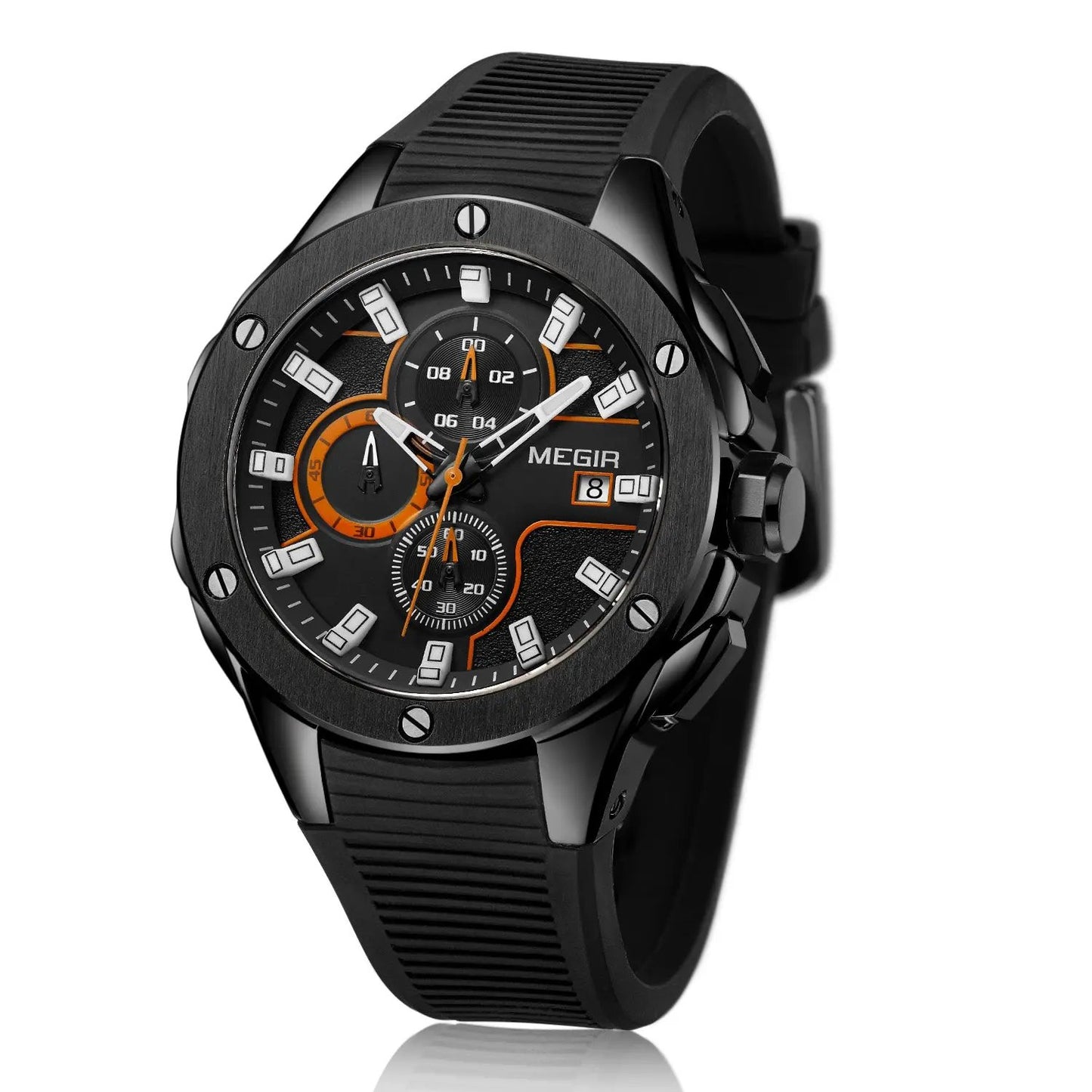 MEGIR Men Sport Military Watch Luxury Luminous Waterproof Chronograph Quartz Wristwatch Date Clock Relogio Masculino 2053 by MEGIR WATCH GROUP