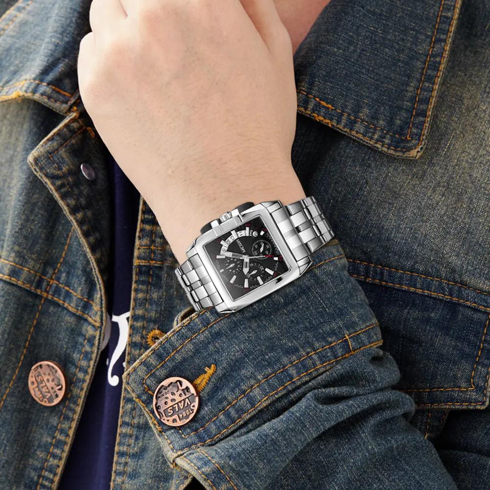 MEGIR Original Luxury Men Watch Stainless Steel Bracelet Quartz Military Wristwatch Business Watches Chronograph Big Dial Relogio Masculino 2018 by MEGIR WATCH GROUP