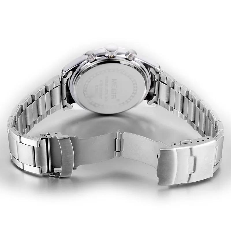 MEGIR Fashion Men Watches Stainless Steel Strap Business Wristwatch Waterproof Date Quartz Man Clock Relogio Masculino 2010 by MEGIR WATCH GROUP