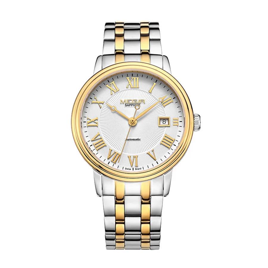 MEGIR Automatic Mechanical Watch Men Stainless Steel Watches Top Brand Luxury Business Wristwatch Male Clock Relogio Masculino 96001 by MEGIR WATCH GROUP