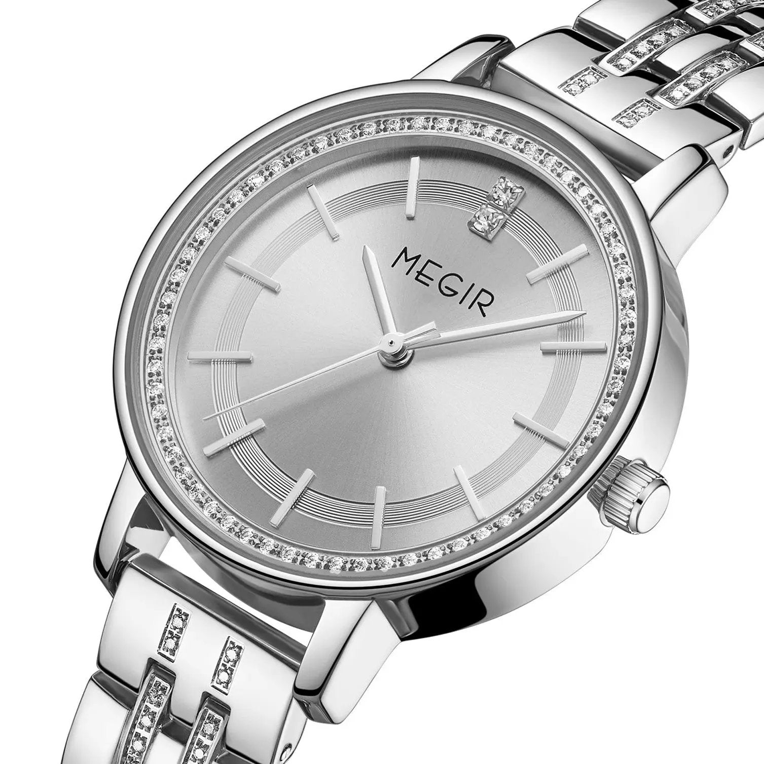 MEGIR Luxury Watches for Women Stainless Steel Dress Clock Fashion Elegant Wristwatch Quartz Watch Ladies Clock Reloj Mujer 7012 by MEGIR WATCH GROUP