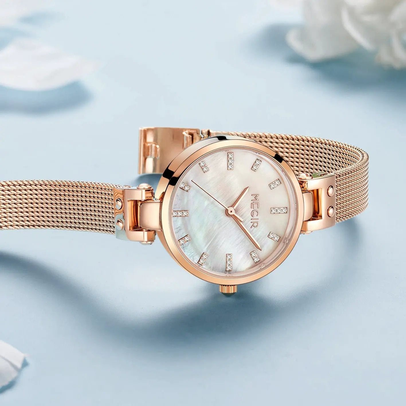 MEGIR Watches for Women Top Brand Fashion Ladies Wristwatch Waterproof Female Quartz Luxury Watch Montre Femme 7025 by MEGIR WATCH GROUP
