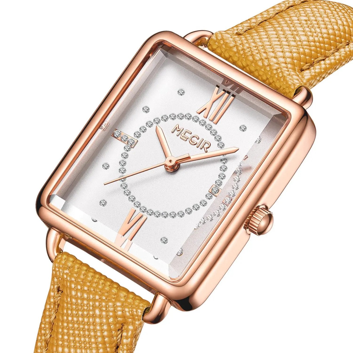 MEGIR Women Watch Luxury Fashion Leather Strap Ladies Quartz Wristwatch Casual Sport Wrist Watches Dress Clock Relogio Feminino 7027 by MEGIR WATCH GROUP