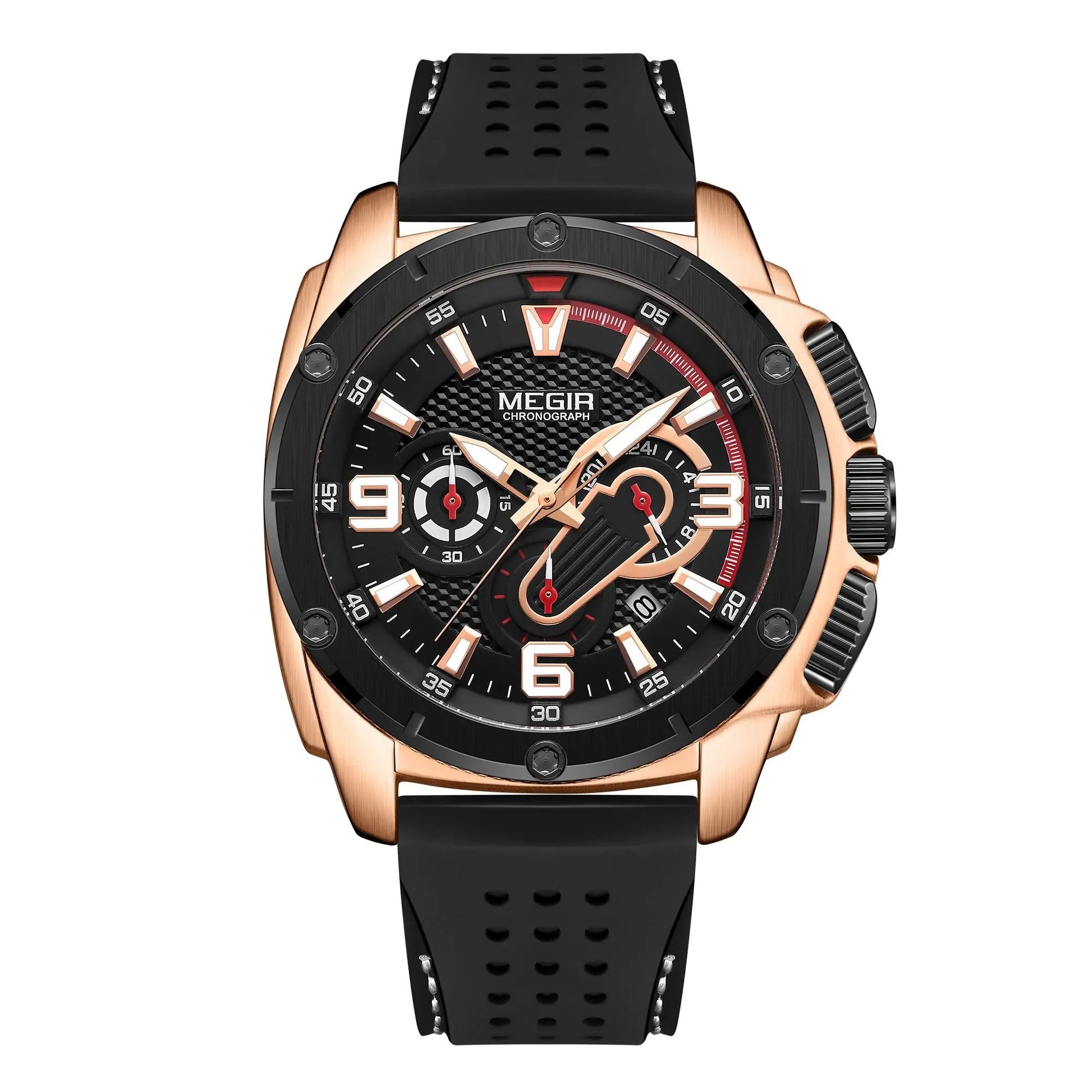 MEGIR Mens Watches Top Brand Luxury Silicone Sports Military Watch Waterproof Quartz Clock Men Chronograph Man Wristwatch 2147 by MEGIR WATCH GROUP