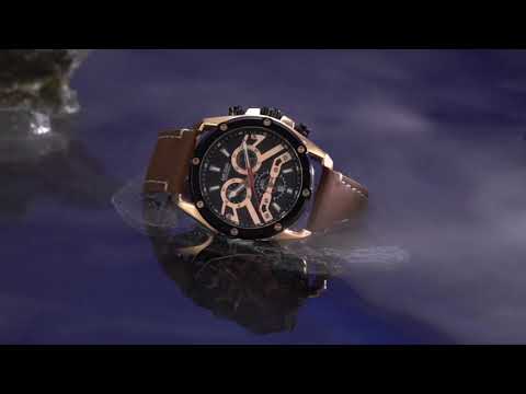 MEGIR Watches for Men Leather Strap Sport Wristwatch Male Clock Waterproof Luminous Quartz Chronograph 24-hour Reloj Hombre 2120 by MEGIR WATCH GROUP