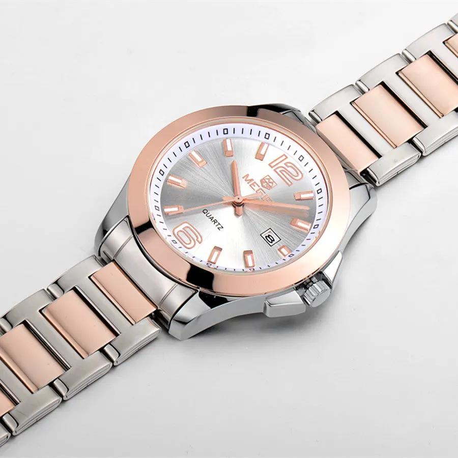 MEGIR Fashion Mens Watches for Men Top Brand Luxury Luminous Clock Steel Quartz Business Wristwatch Calendar Reloj Hombre 5006G by MEGIR WATCH GROUP