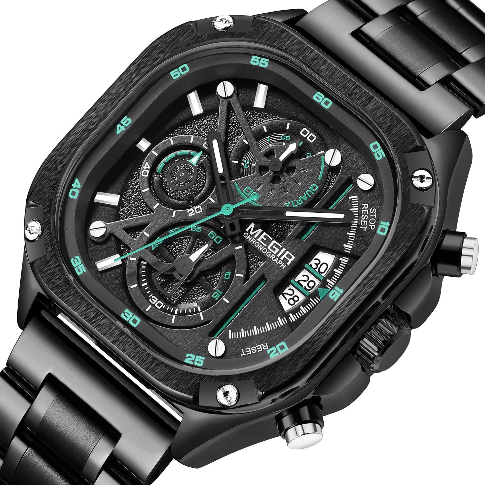 MEGIR Sports Military Watches for Men Luxury Business Casual Wristwatches Waterproof Date Clock Chronograph Reloj Hombre 2217 by MEGIR WATCH GROUP