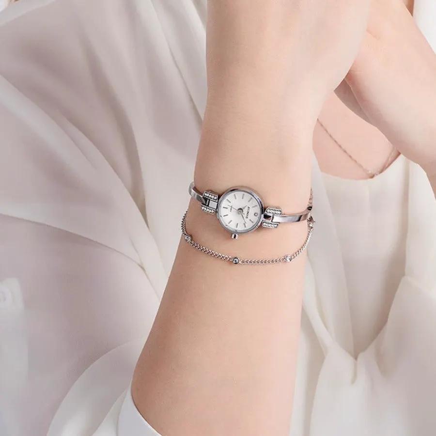 RUIMAS Fashion Women Watches Diamond Ladies Quartz Wristwatches Simple Luxury Steel Bracelets Dress Clock Reloj Mujer 313 by MEGIR WATCH GROUP