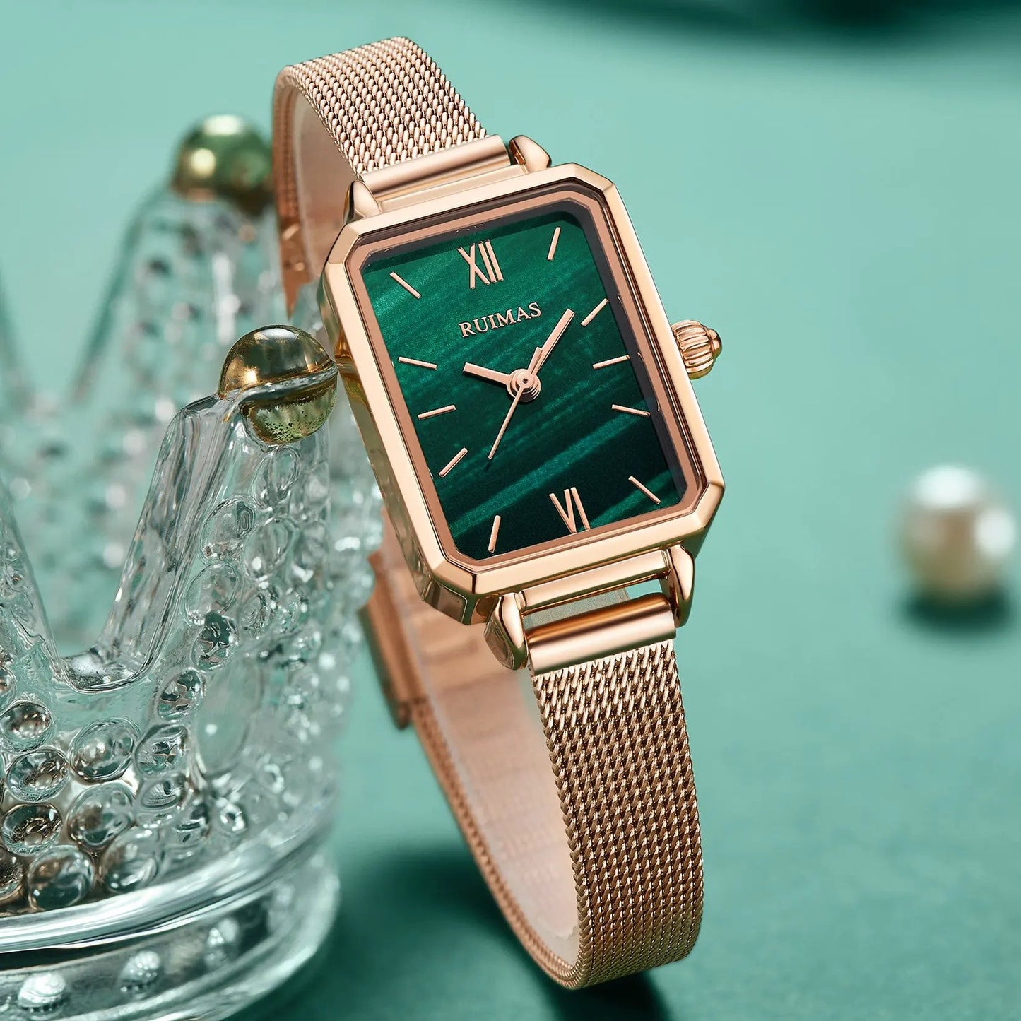 RUIMAS Luxury Ladies Watch Steel Strap Women Bracelet Clocks Leather Band Famale Wristwatch Dress Watches Reloj Mujer 329 by MEGIR WATCH GROUP