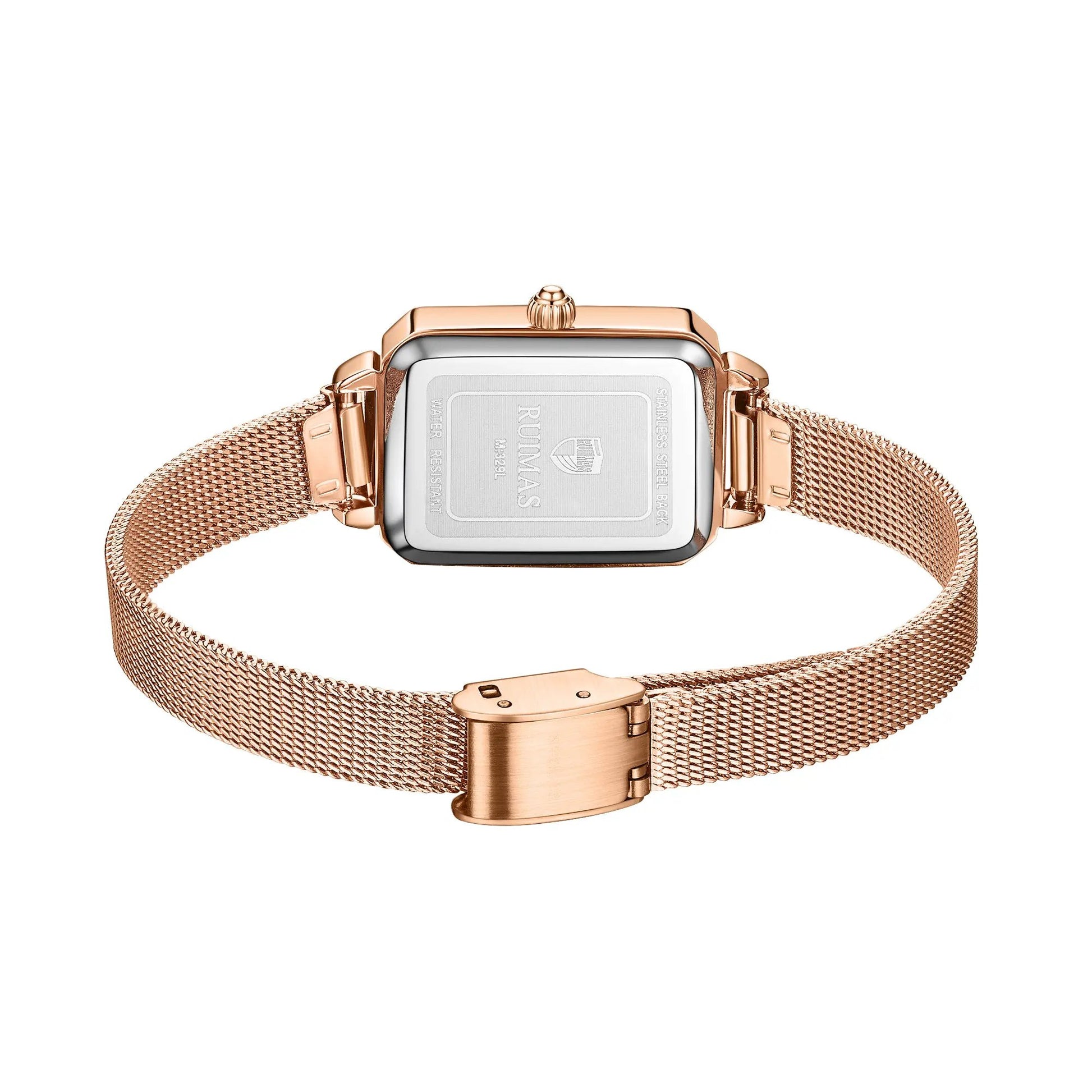 RUIMAS Luxury Ladies Watch Steel Strap Women Bracelet Clocks Leather Band Famale Wristwatch Dress Watches Reloj Mujer 329 by MEGIR WATCH GROUP