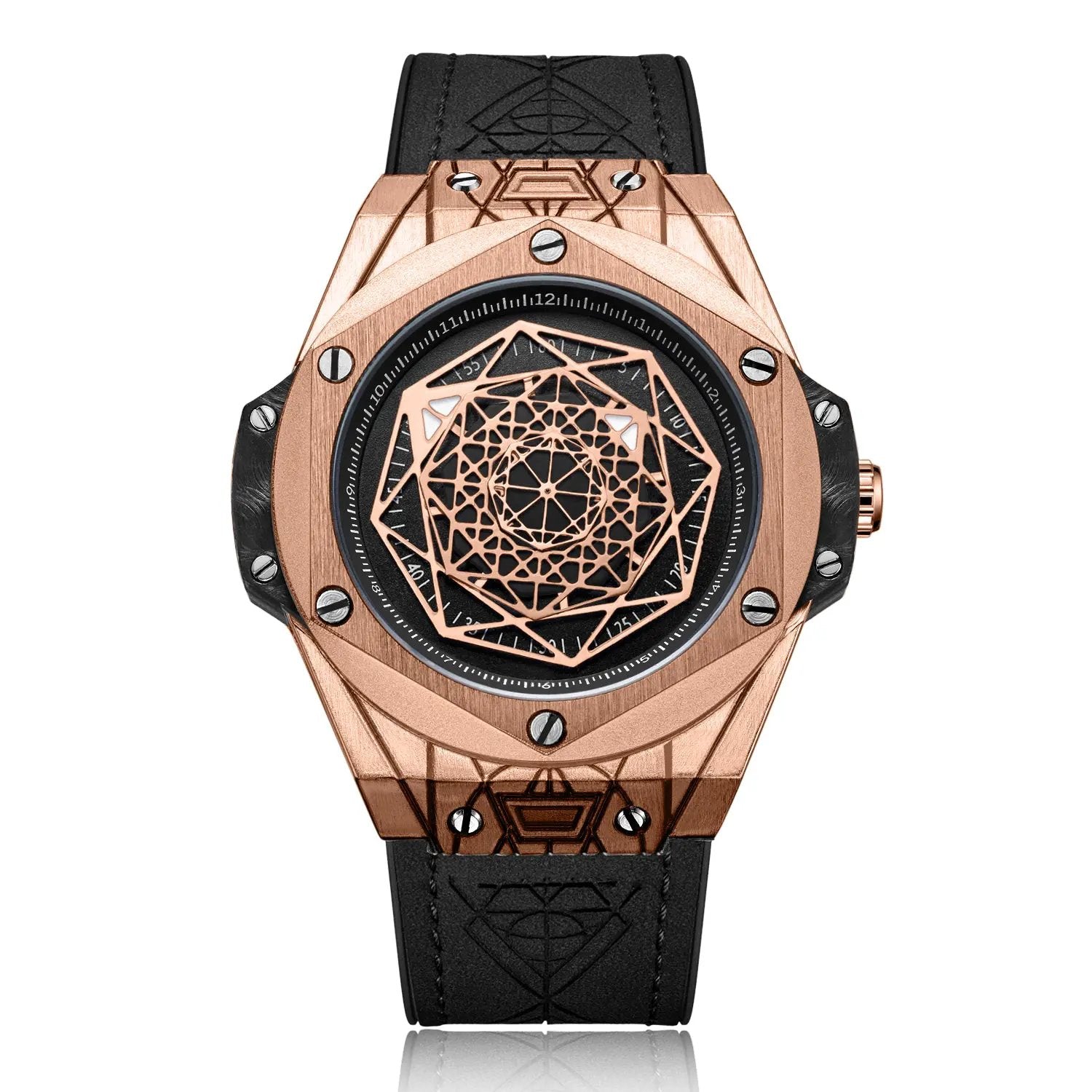 RUIMAS Men's Watches Fashion Sport Quartz Watch for Men Reloj Hombre Leather Belt Wrist Watch Waterproof Casual Clock 533 by MEGIR WATCH GROUP