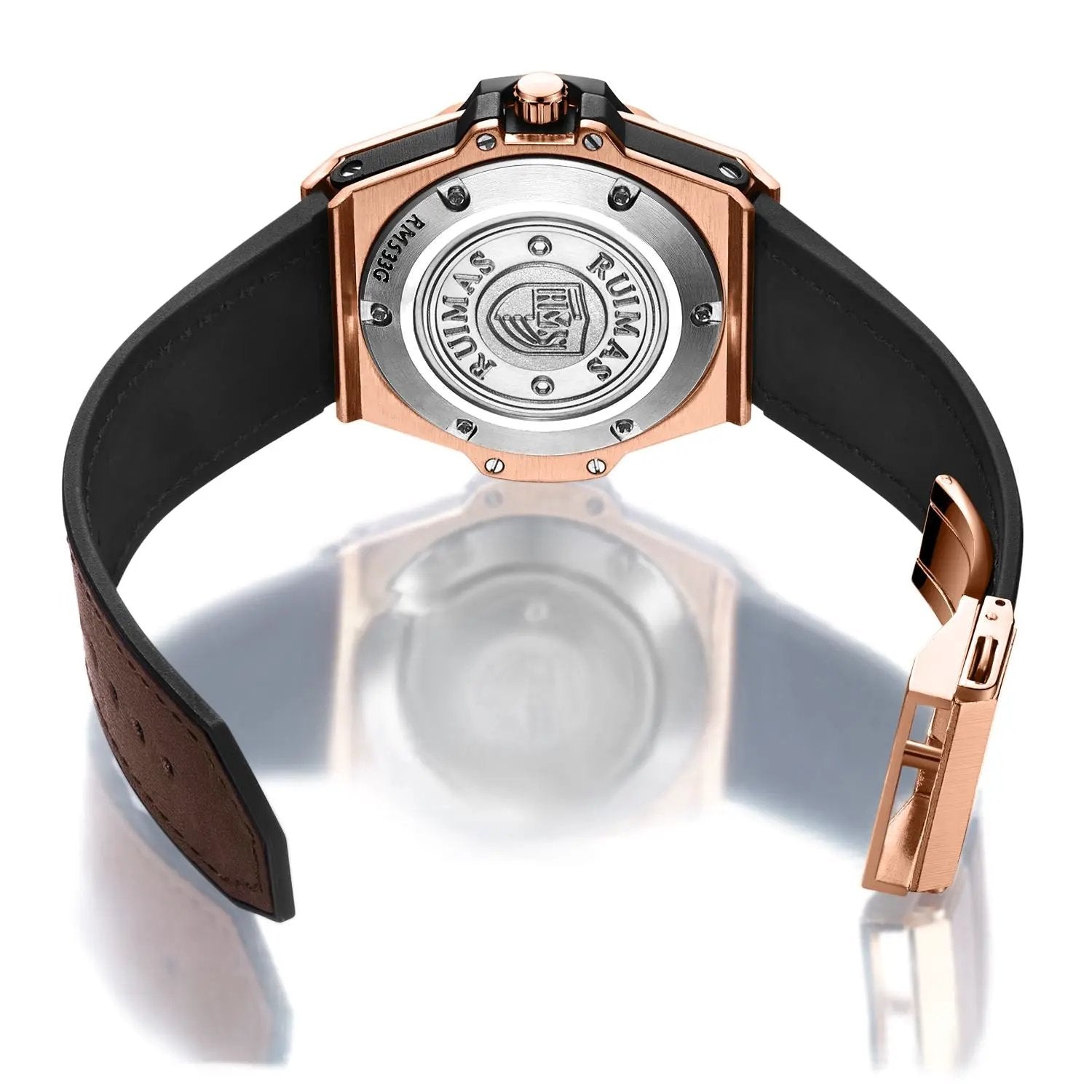 RUIMAS Men's Watches Fashion Sport Quartz Watch for Men Reloj Hombre Leather Belt Wrist Watch Waterproof Casual Clock 533 by MEGIR WATCH GROUP