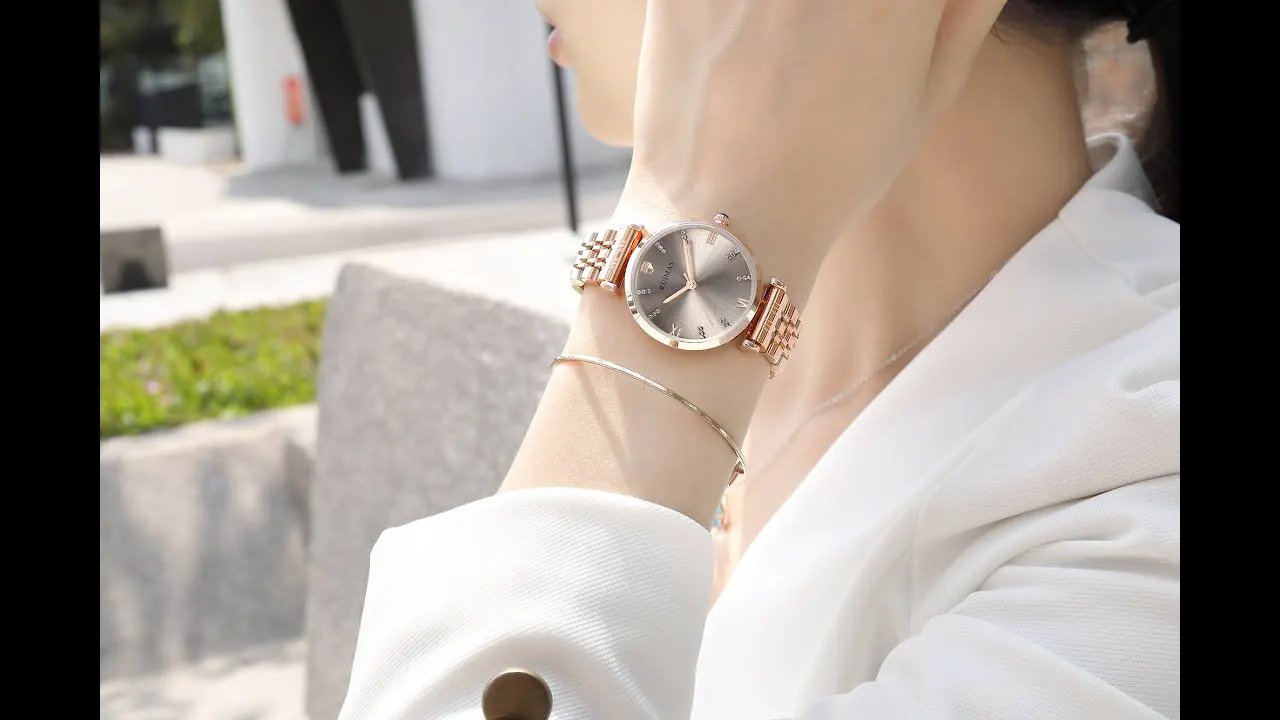 RUIMAS Women Watches Top Brand Luxury Quartz Watch Waterproof Fashion Ladies Wristwatch Stain Steel Dress Clock Reloj Mujer 536 by MEGIR WATCH GROUP