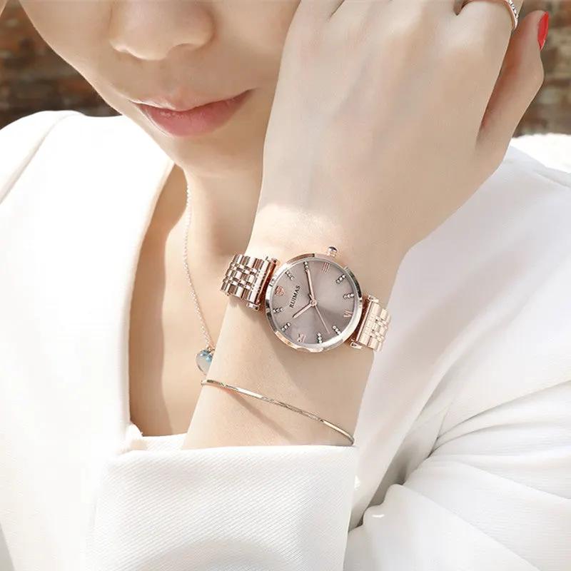 RUIMAS Women Watches Top Brand Luxury Quartz Watch Waterproof Fashion Ladies Wristwatch Stain Steel Dress Clock Reloj Mujer 536 by MEGIR WATCH GROUP