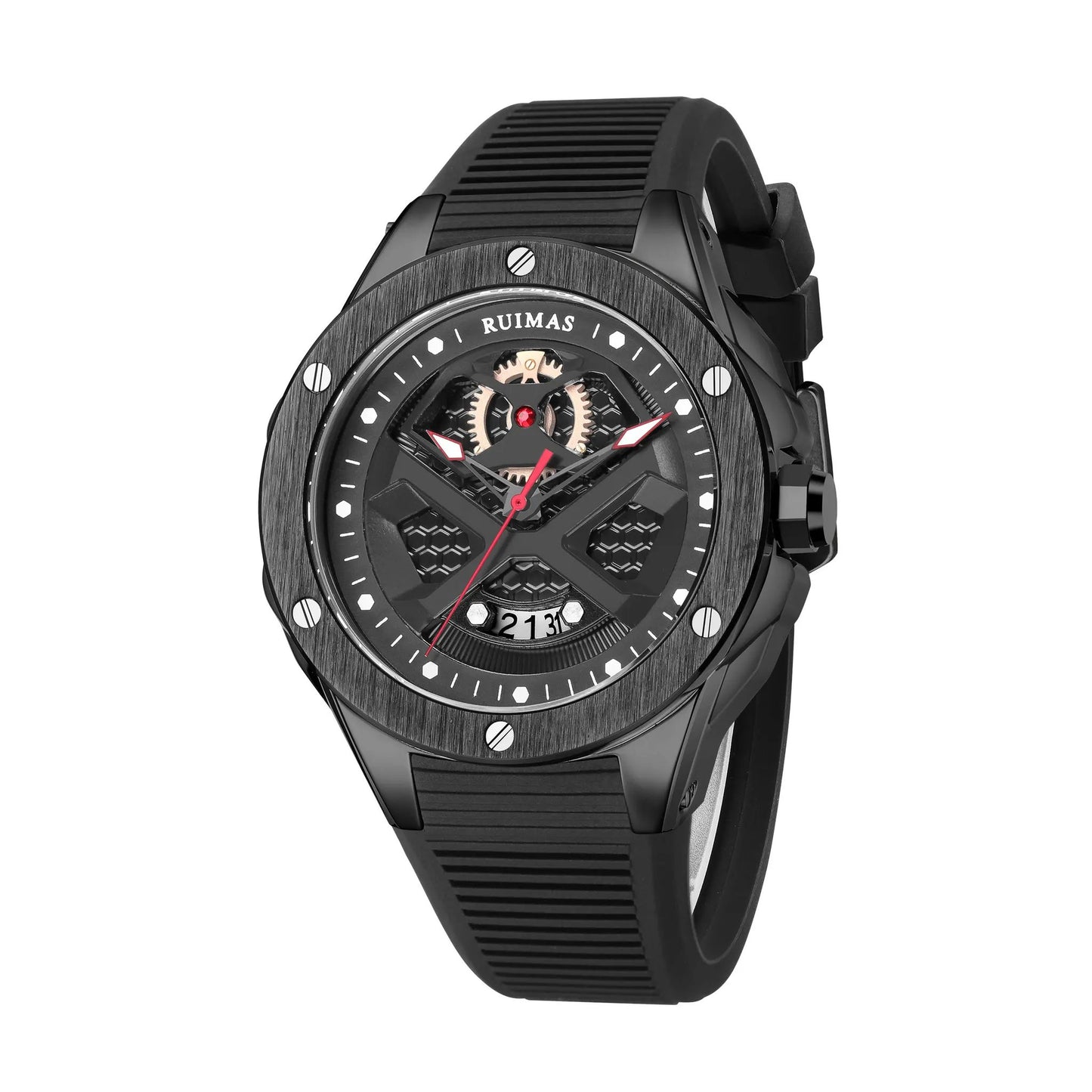 RUIMAS Brand Fashion Sport Watches for Men Quartz Silicone Band Wrist Watch Date Waterproof Wristwatches Clock Relogio Masculino 546 by MEGIR WATCH GROUP