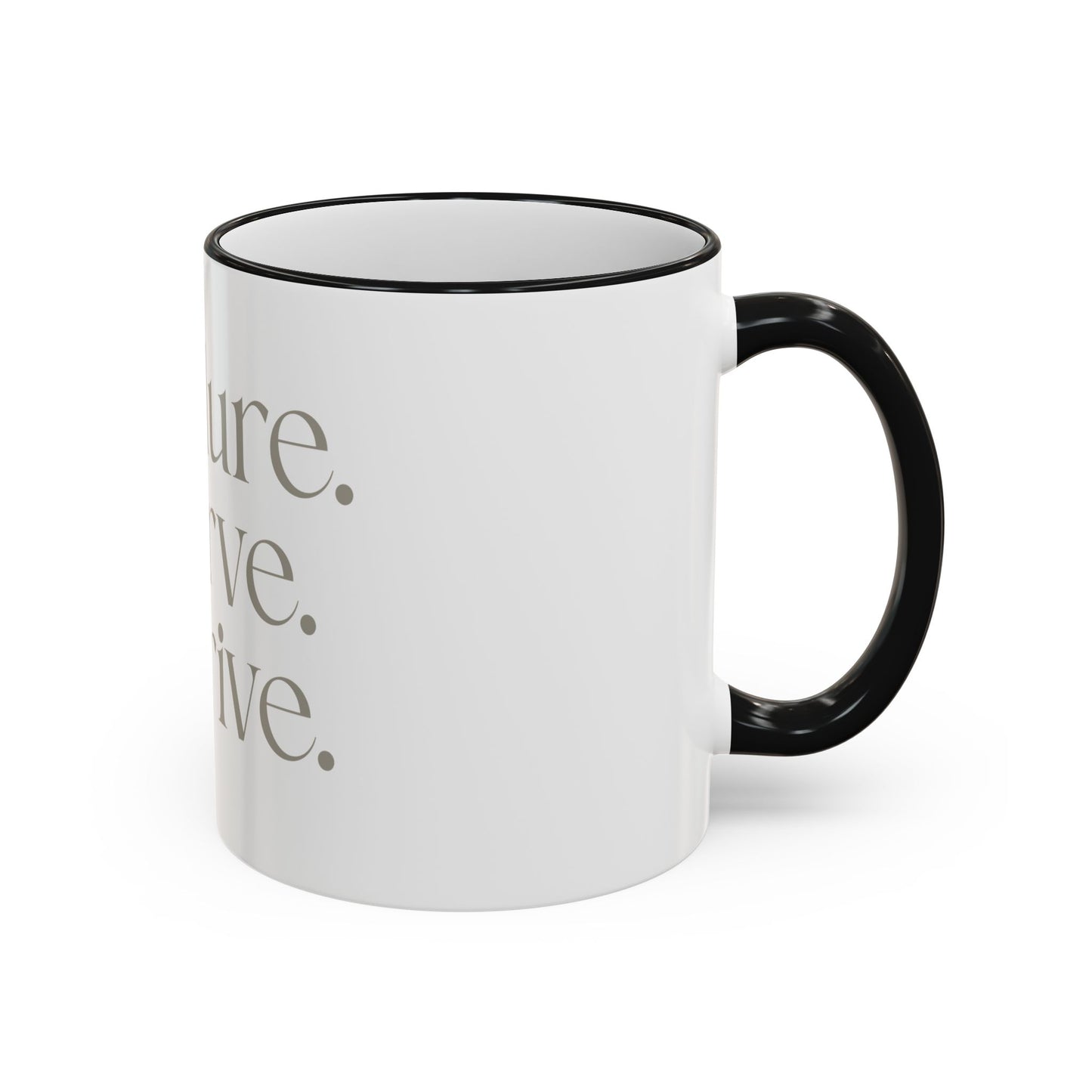 Endure. Serve. Thrive. Accent Rim Ceramic Mug