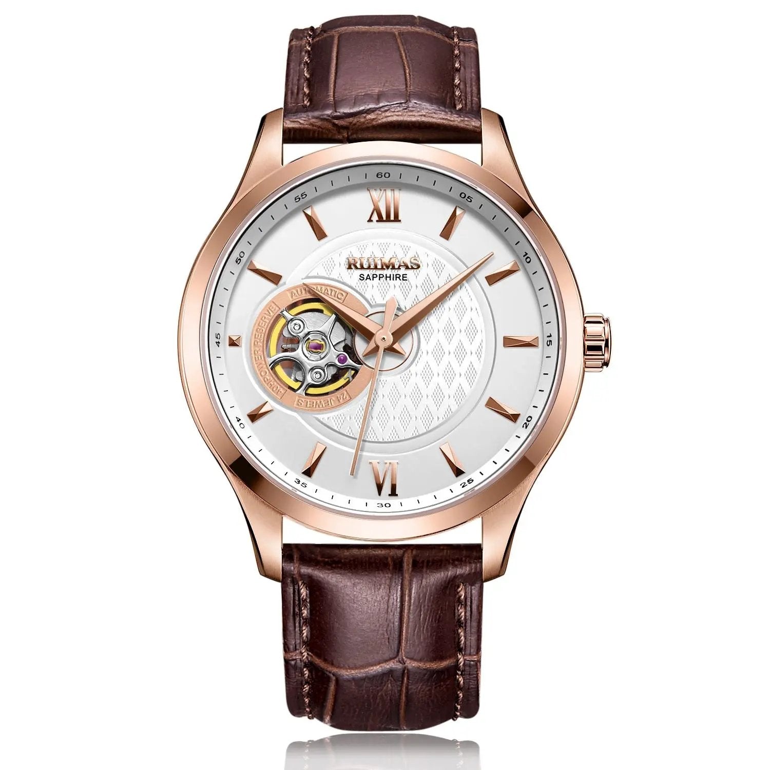 RUIMAS Business Men Watch Luxury Fashion Automatic Mechanical Watches for Men Waterproof Male Wristwatch Relogio Masculino 6754 by MEGIR WATCH GROUP