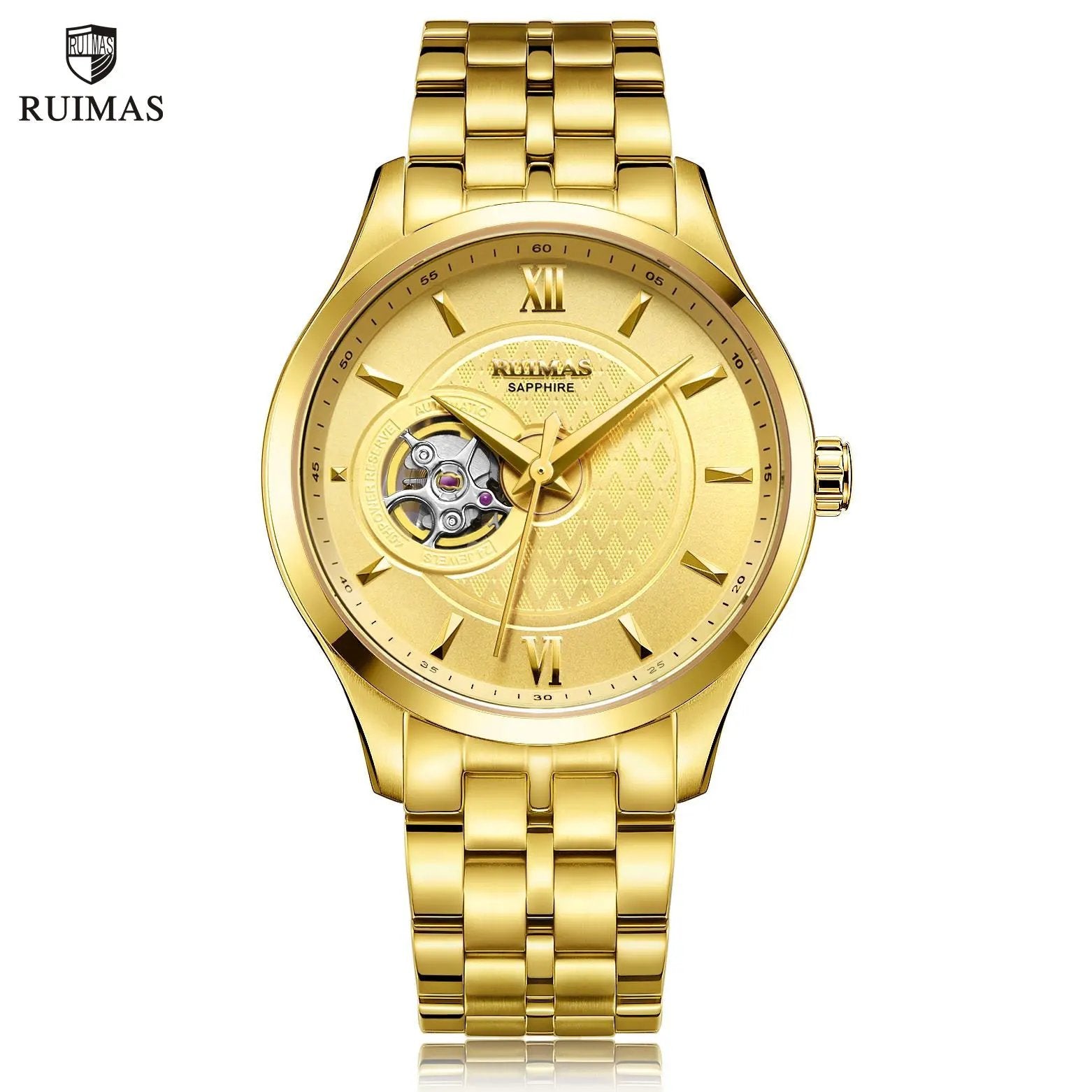 RUIMAS Business Men Watch Luxury Fashion Automatic Mechanical Watches for Men Waterproof Male Wristwatch Relogio Masculino 6754 by MEGIR WATCH GROUP