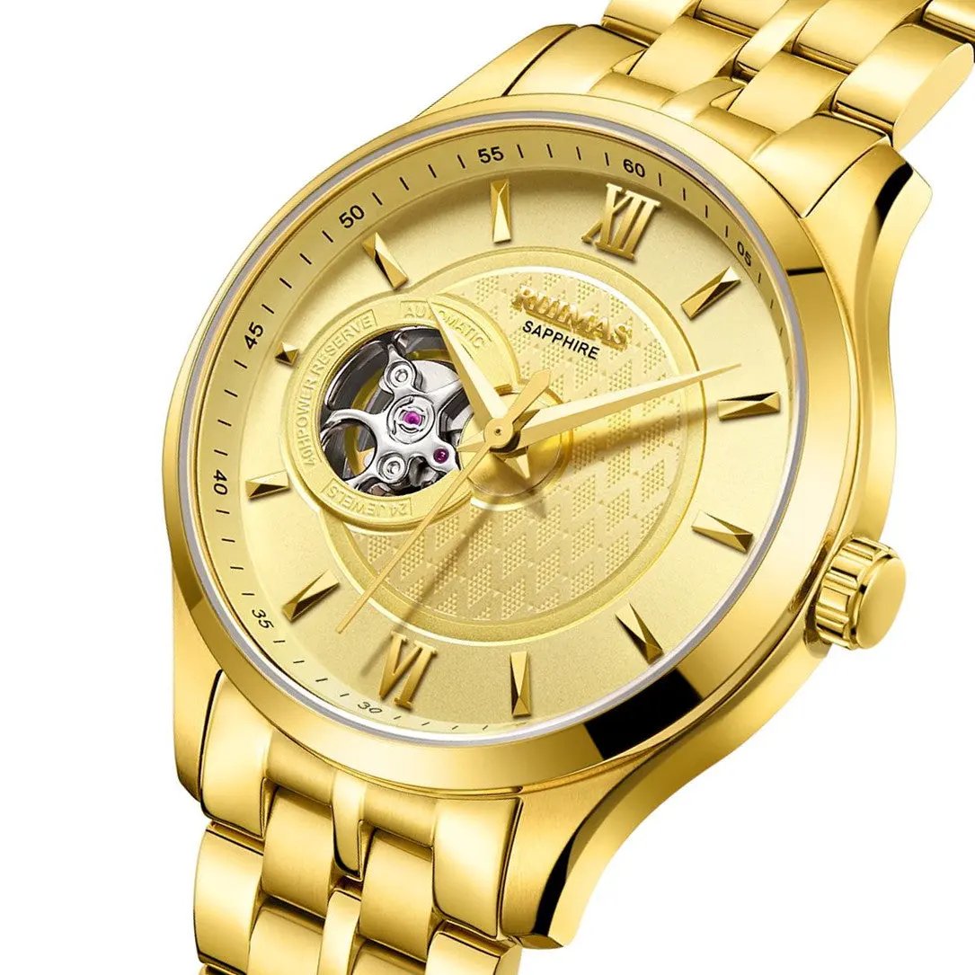RUIMAS Business Men Watch Luxury Fashion Automatic Mechanical Watches for Men Waterproof Male Wristwatch Relogio Masculino 6754 by MEGIR WATCH GROUP