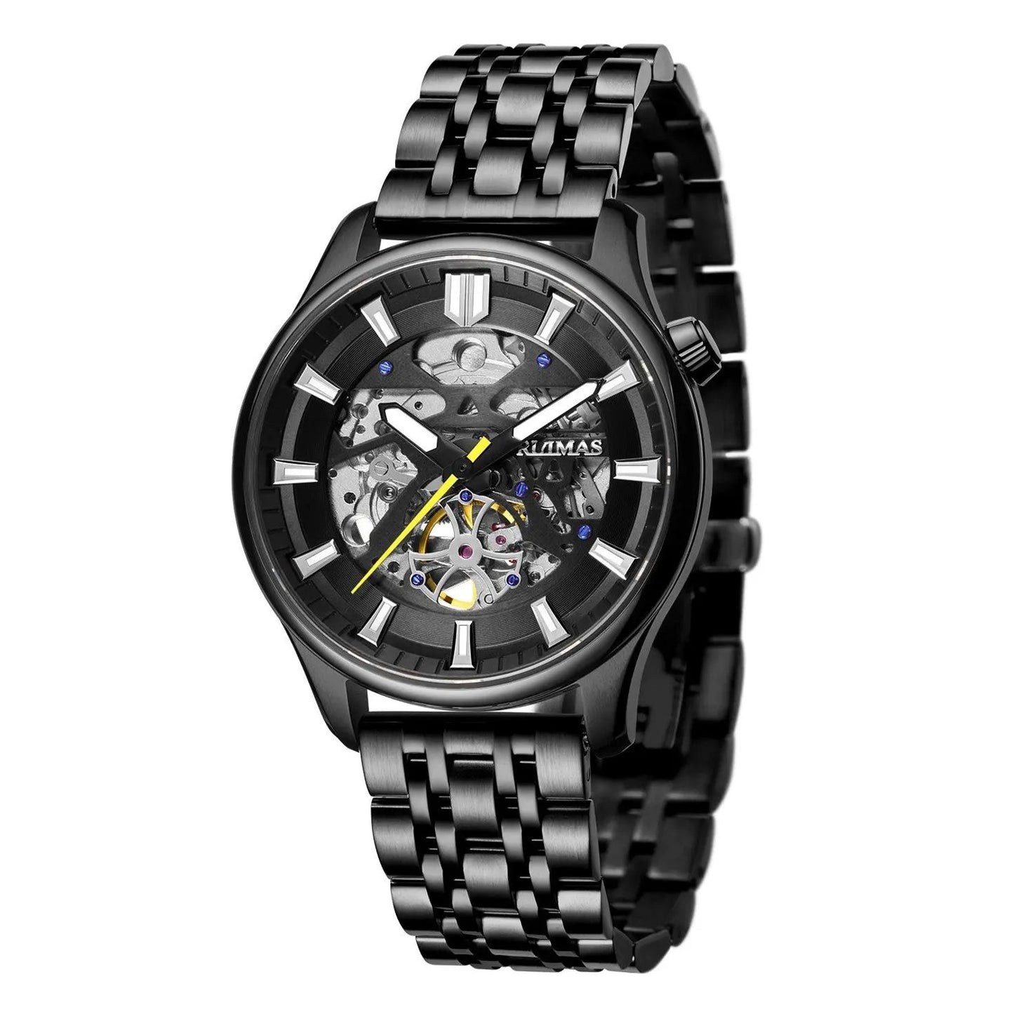 RUIMAS Men's Watch Stainless Steel Automatic Mechanical Wristwatches Luxury Business Man Watches 5ATM Luminous Male Clock 6770 by MEGIR WATCH GROUP