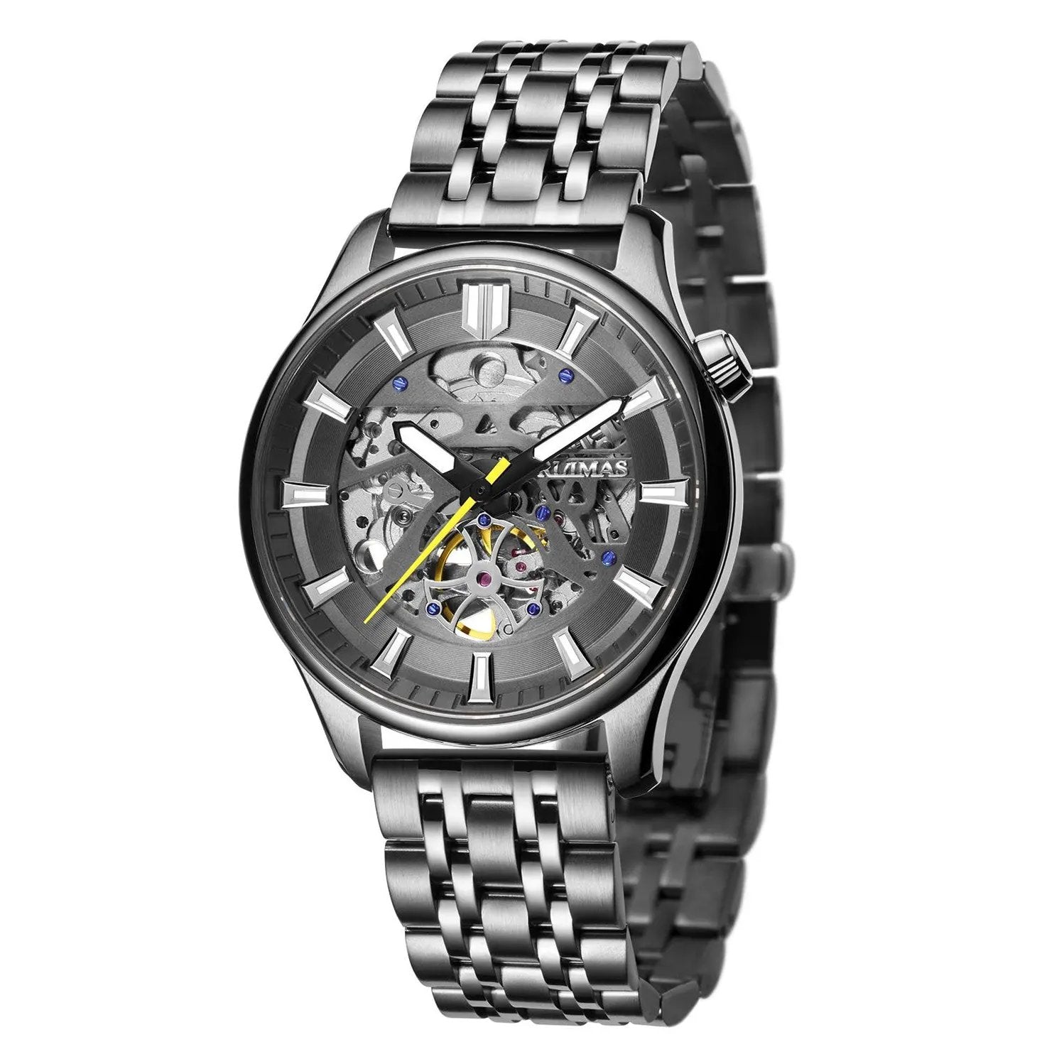 RUIMAS Men's Watch Stainless Steel Automatic Mechanical Wristwatches Luxury Business Man Watches 5ATM Luminous Male Clock 6770 by MEGIR WATCH GROUP