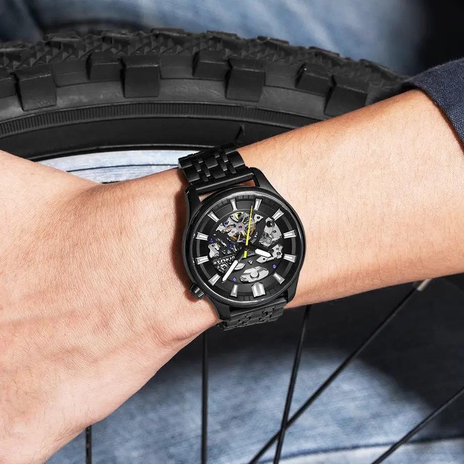 RUIMAS Men's Watch Stainless Steel Automatic Mechanical Wristwatches Luxury Business Man Watches 5ATM Luminous Male Clock 6770 by MEGIR WATCH GROUP