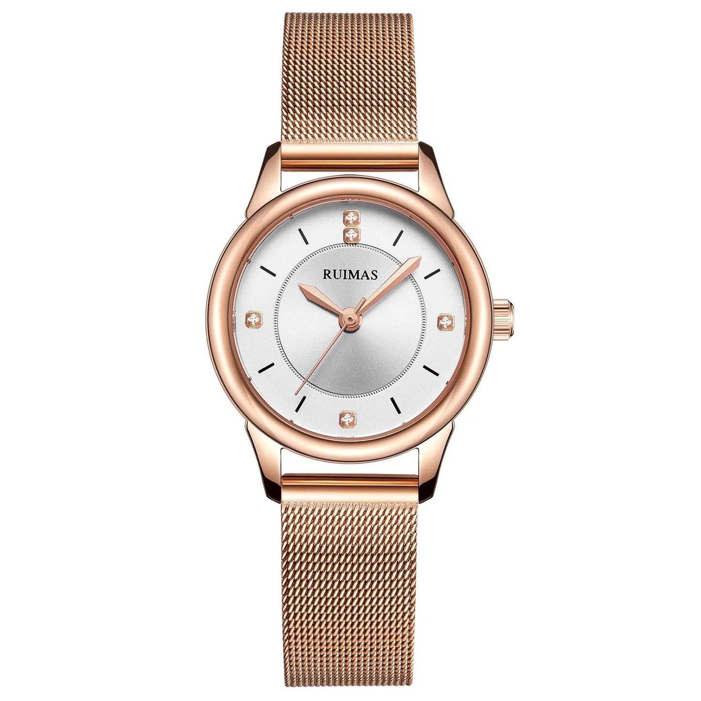 RUIMAS Women Watches Luxury Fashion Female Quartz Watch Steel Mesh Ladies Wristwatch Elegant Dress Clock Relogio Feminino 6779 by MEGIR WATCH GROUP