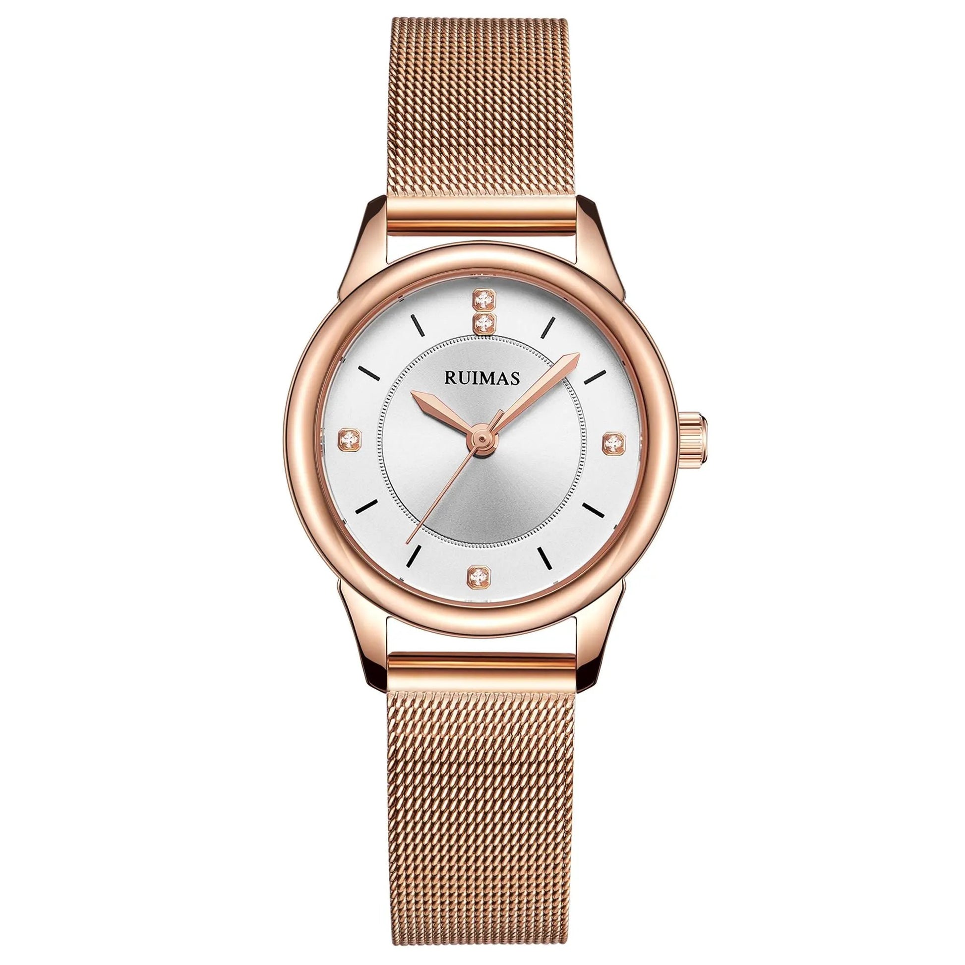 RUIMAS Women Watches Luxury Fashion Female Quartz Watch Steel Mesh Ladies Wristwatch Elegant Dress Clock Relogio Feminino 6779 by MEGIR WATCH GROUP