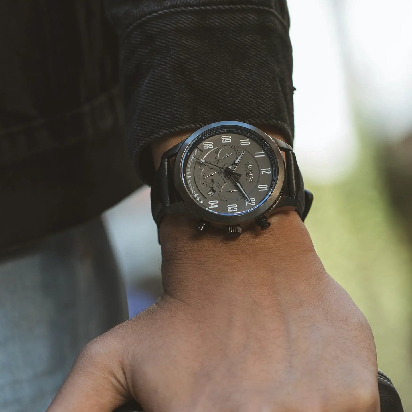 RUIMAS Luxury Casual Sport Watch for Men's Automatic Mechanical Watches Leather Luminous Man Clock Wrist Watch Chronograph 6785 by MEGIR WATCH GROUP