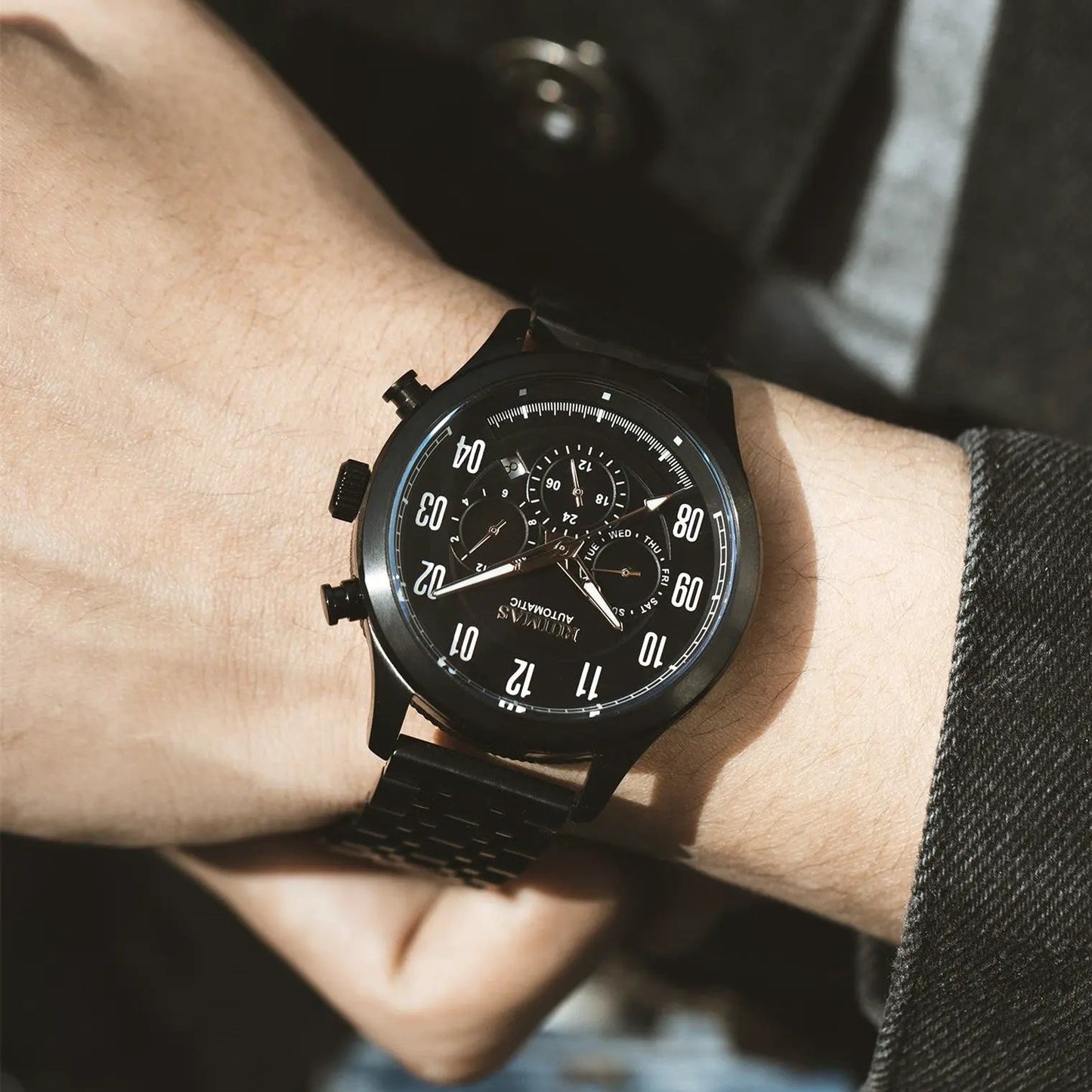 RUIMAS Watch Men Automatic Mechanical Watches Stainless Steel Luminous Business Wristwatch Top Brand Luxury Male Clock 6785 by MEGIR WATCH GROUP