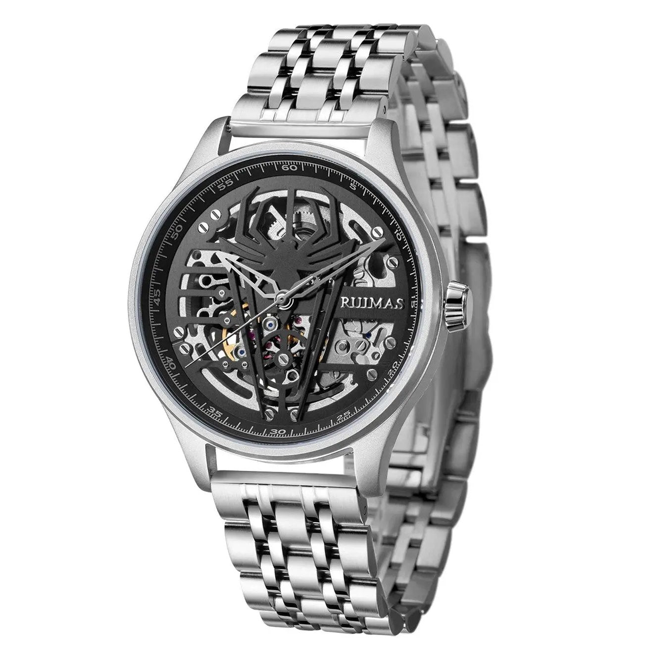 RUIMAS Watches for Men Top Brand Luxury Mechanical Chronograph Clock Stainless Steel Casual Wrist Watch Man Business Watch 6787 by MEGIR WATCH GROUP
