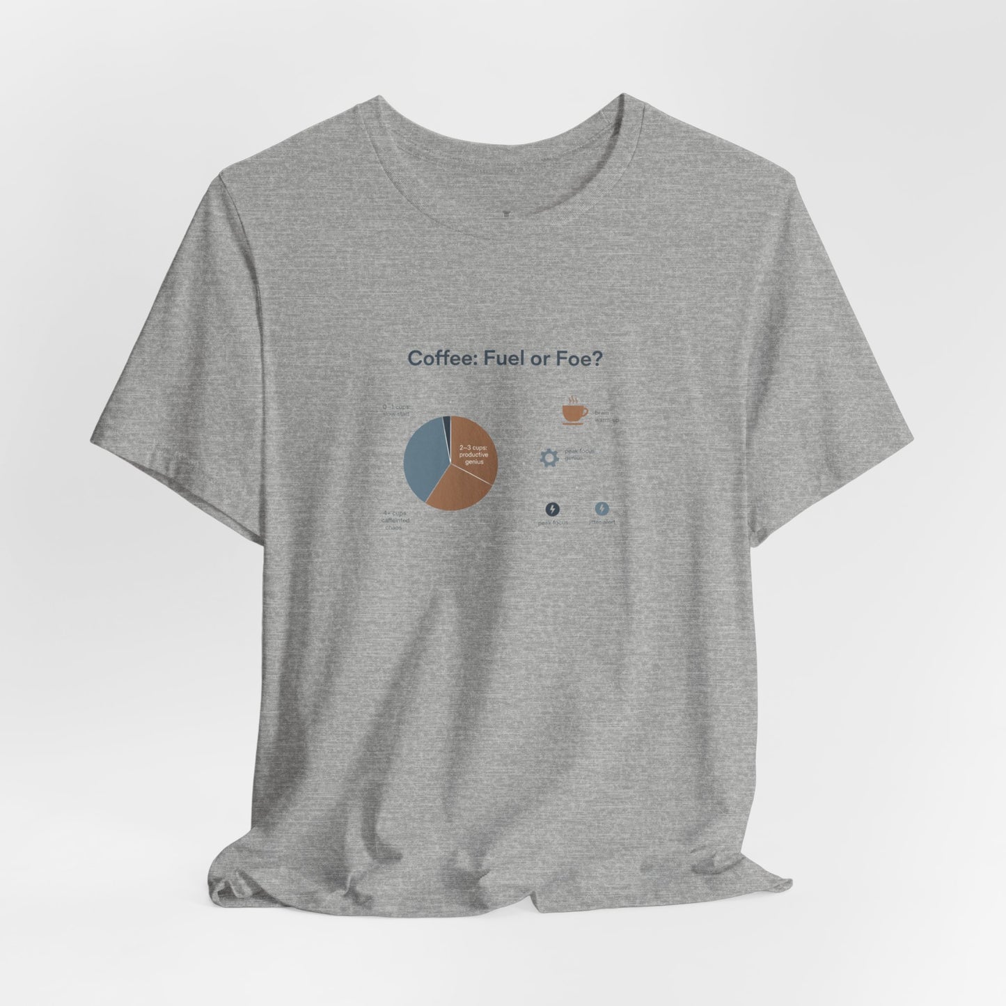 Coffee: Fuel or Foe? Tee | Chart Humor Minimal Diagram T-Shirt