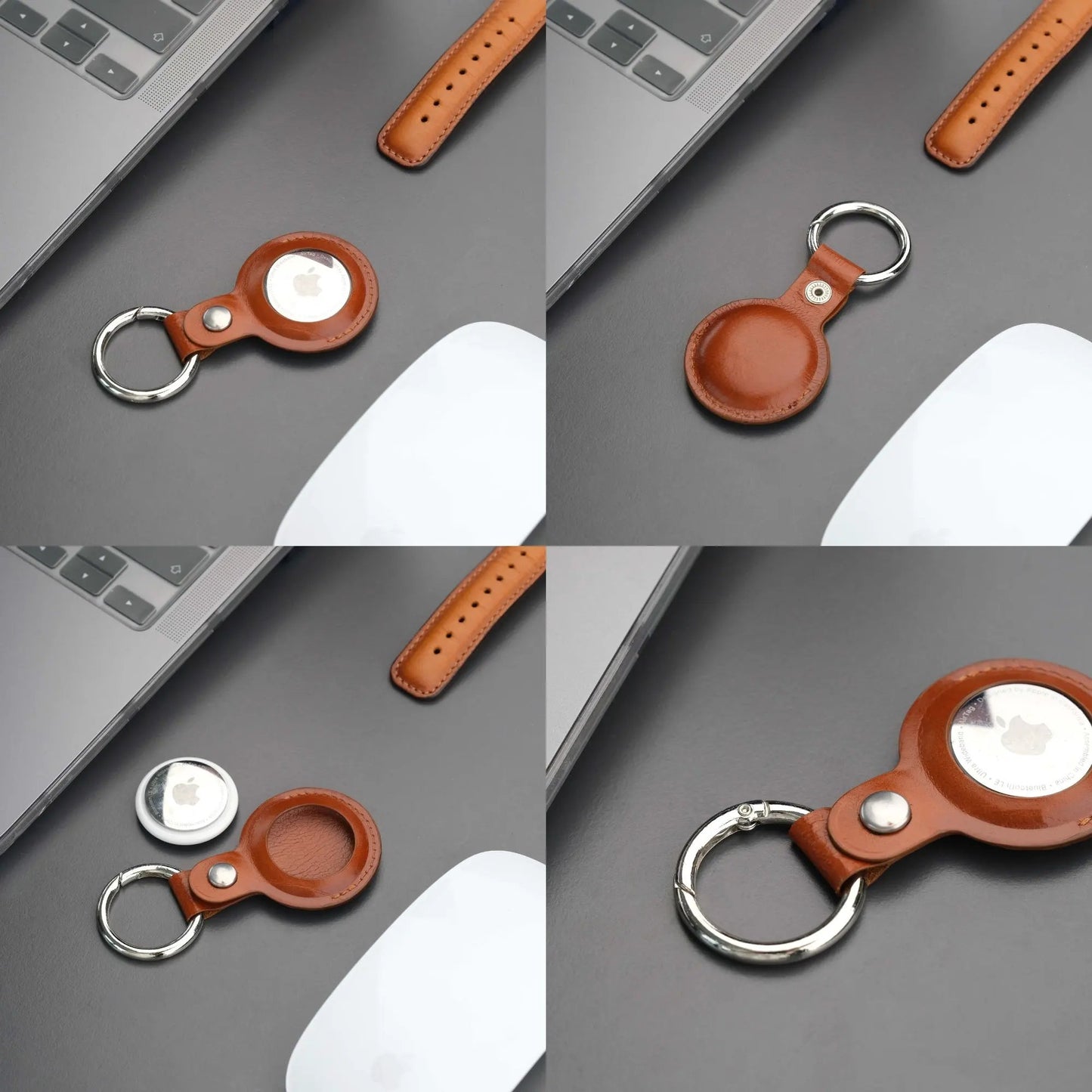 Saratoga Leather AirTag Holder by TORONATA
