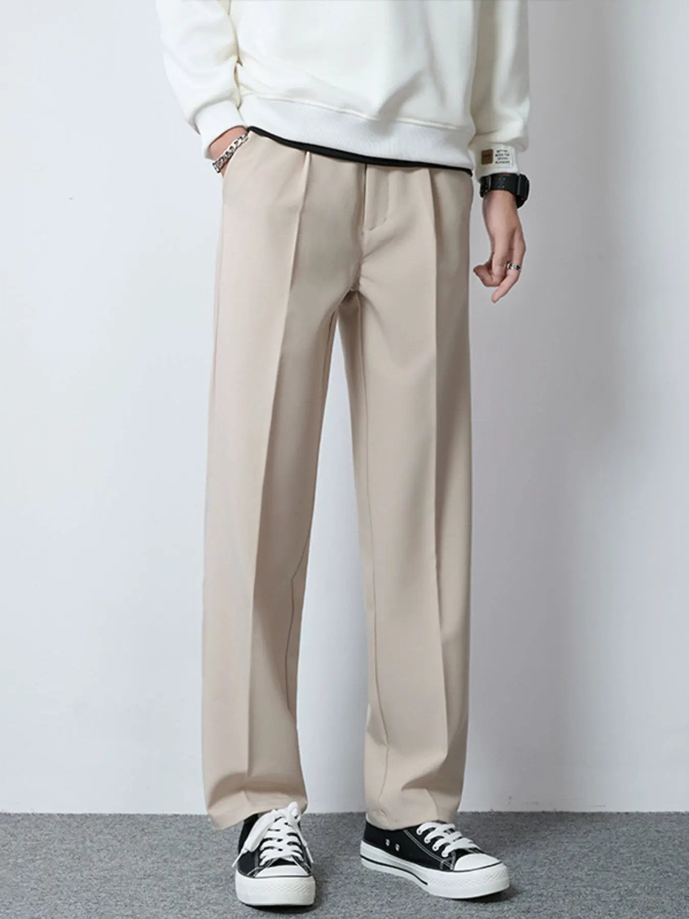 Men's Plus Size Wide Leg Casual Pants by Partner Label