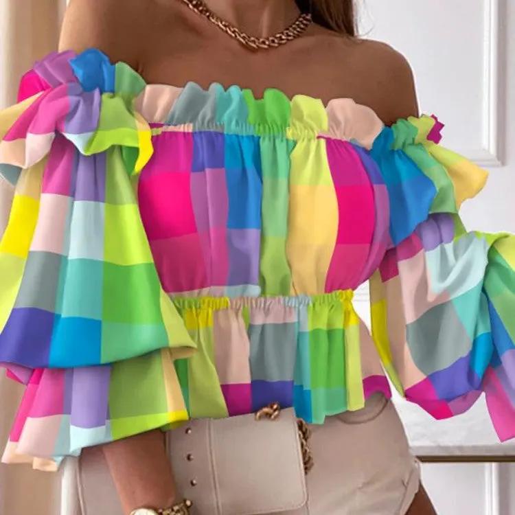 Shirts Women Long Sleeve Blouse Sexy by Anybestbuy Store